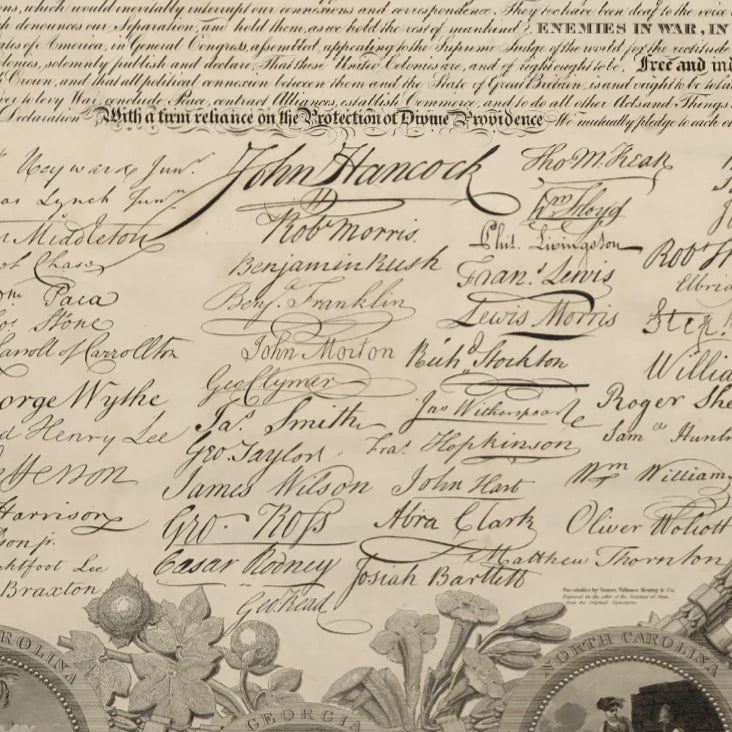 "Declaration of Independence" Engraving Poster