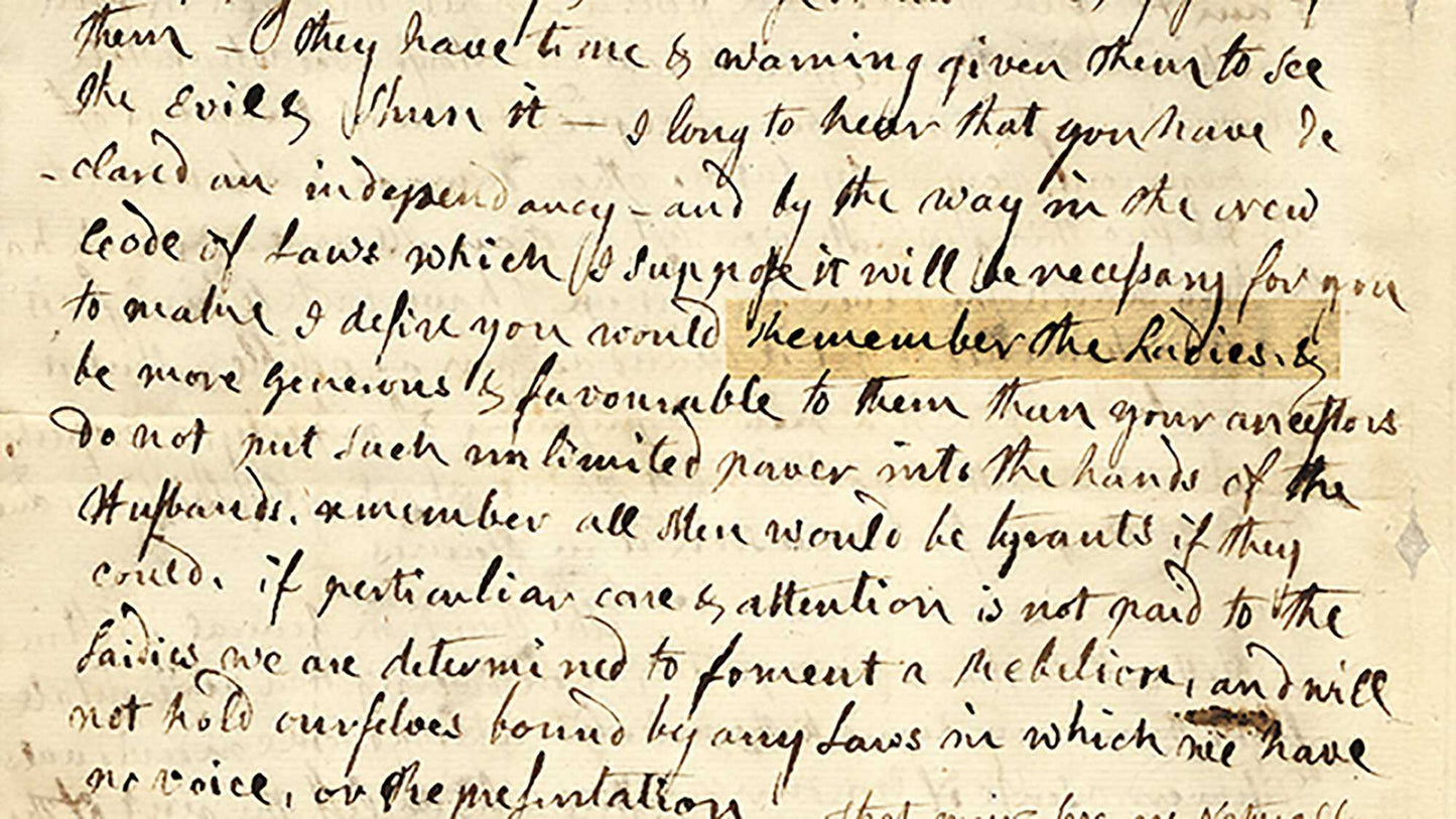 Abigail Adams Remember the Ladies Shirt