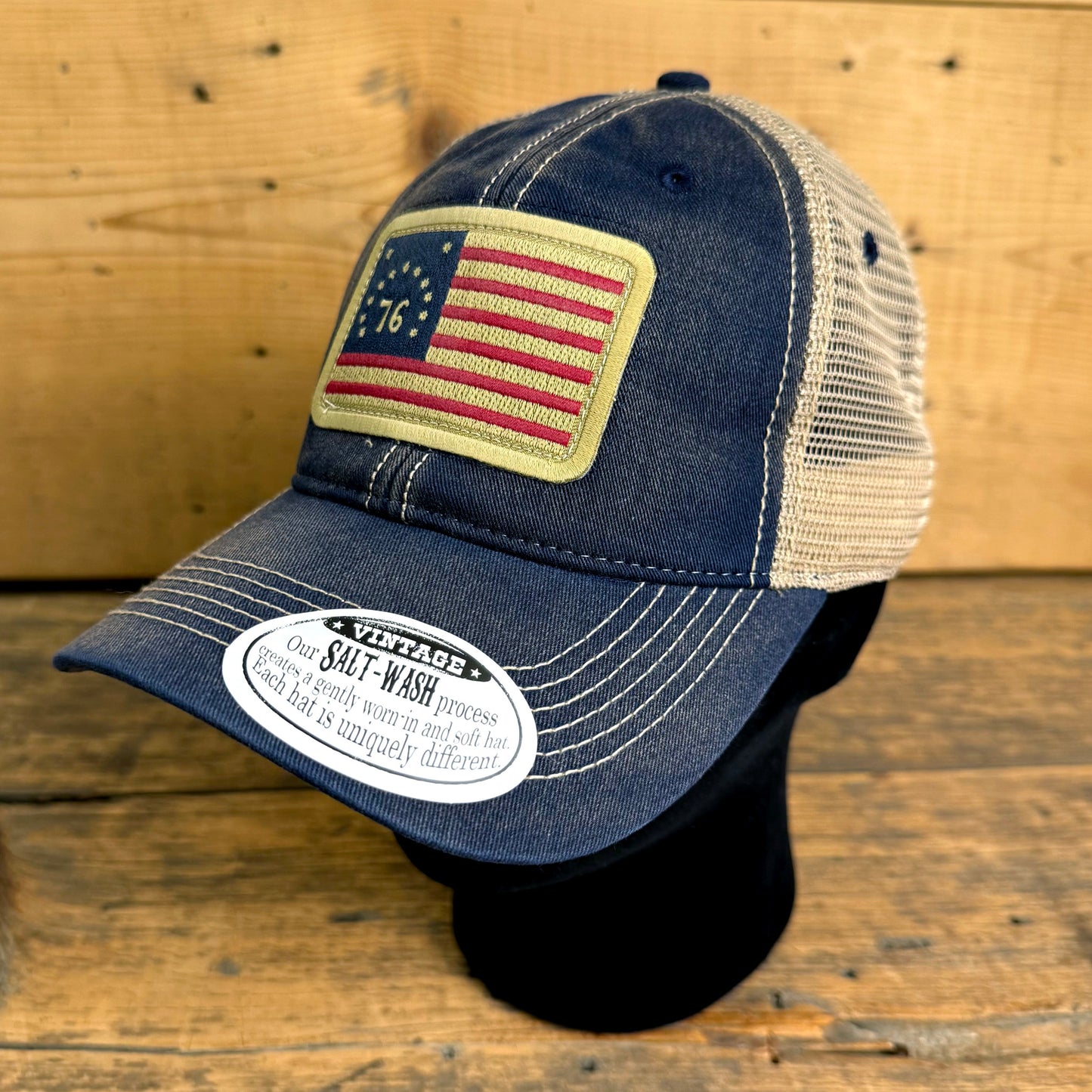Bennington 76 Flag Faded Trucker Hat