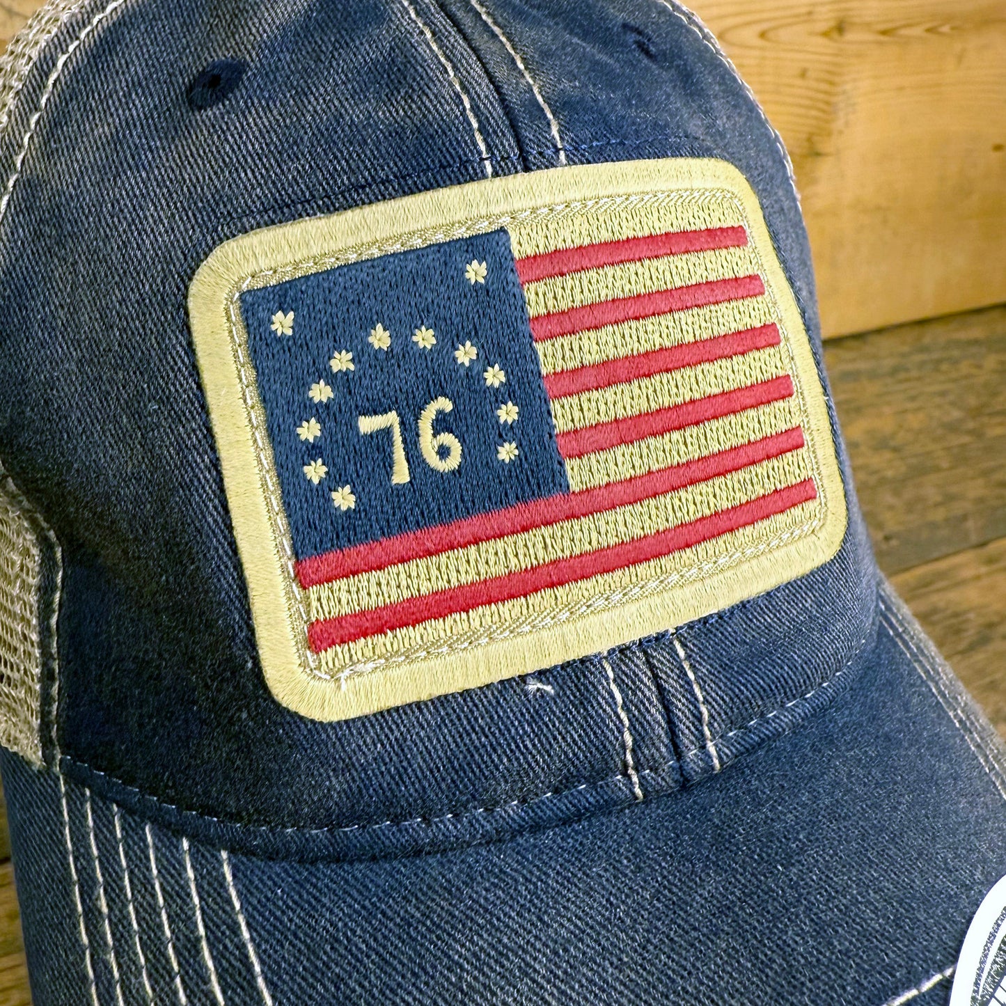 Bennington 76 Flag Faded Trucker Hat