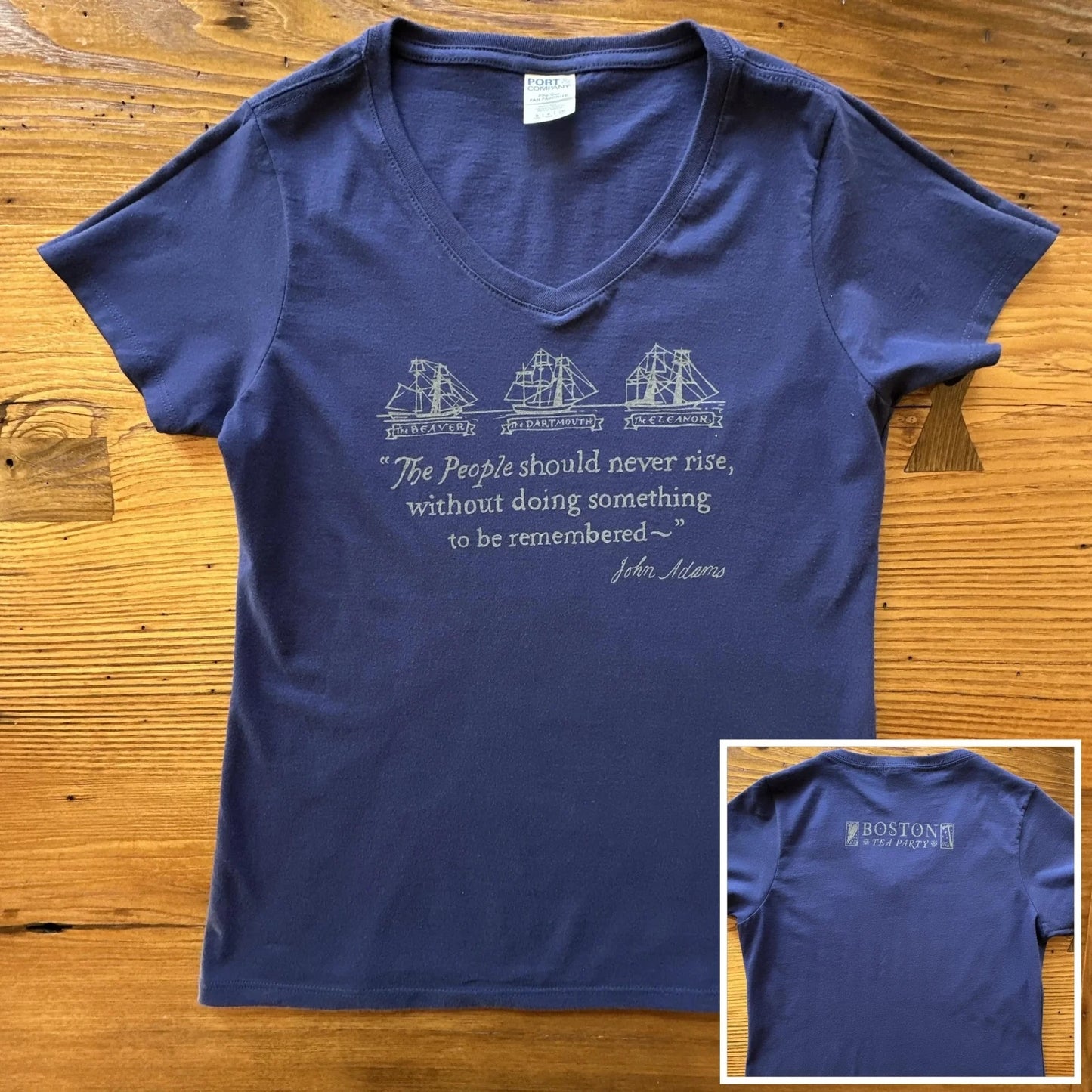 Boston Tea Party 250th Anniversary Women's V-neck Shirt