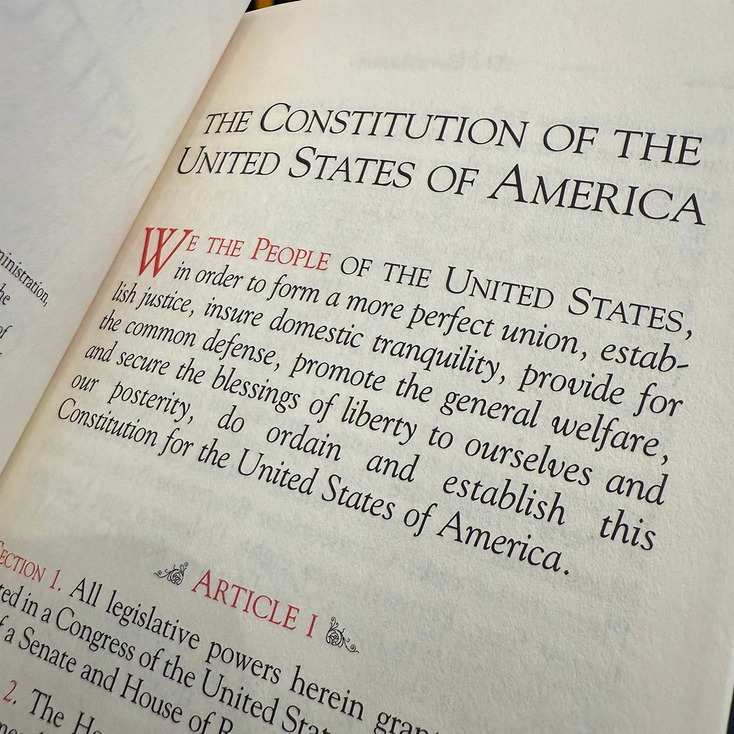The Constitution of the United States of America Book