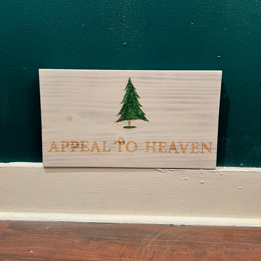 An Appeal to Heaven Wooden Flag by Emerald Flag