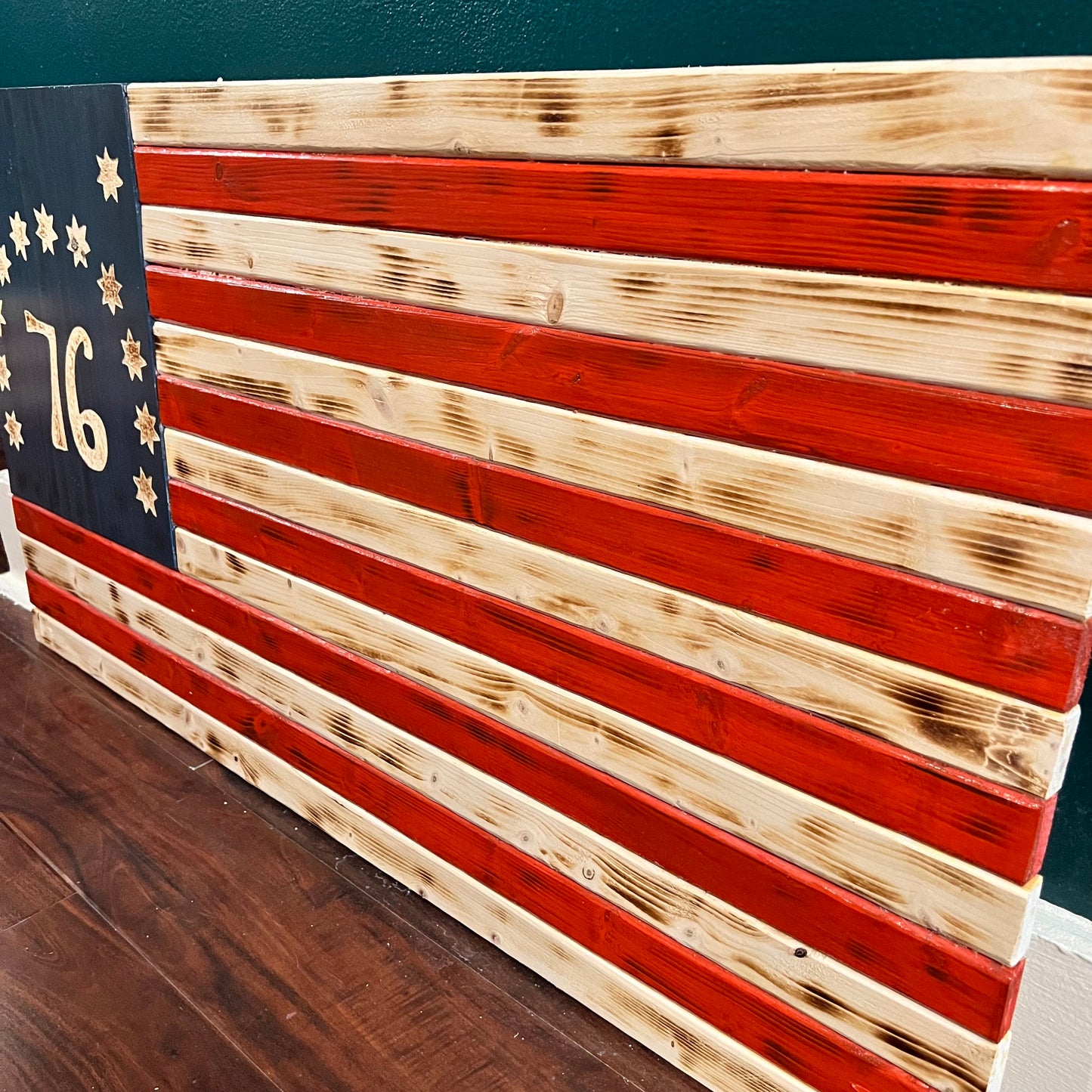 Bennington 76 Wooden Flag by Emerald Flag