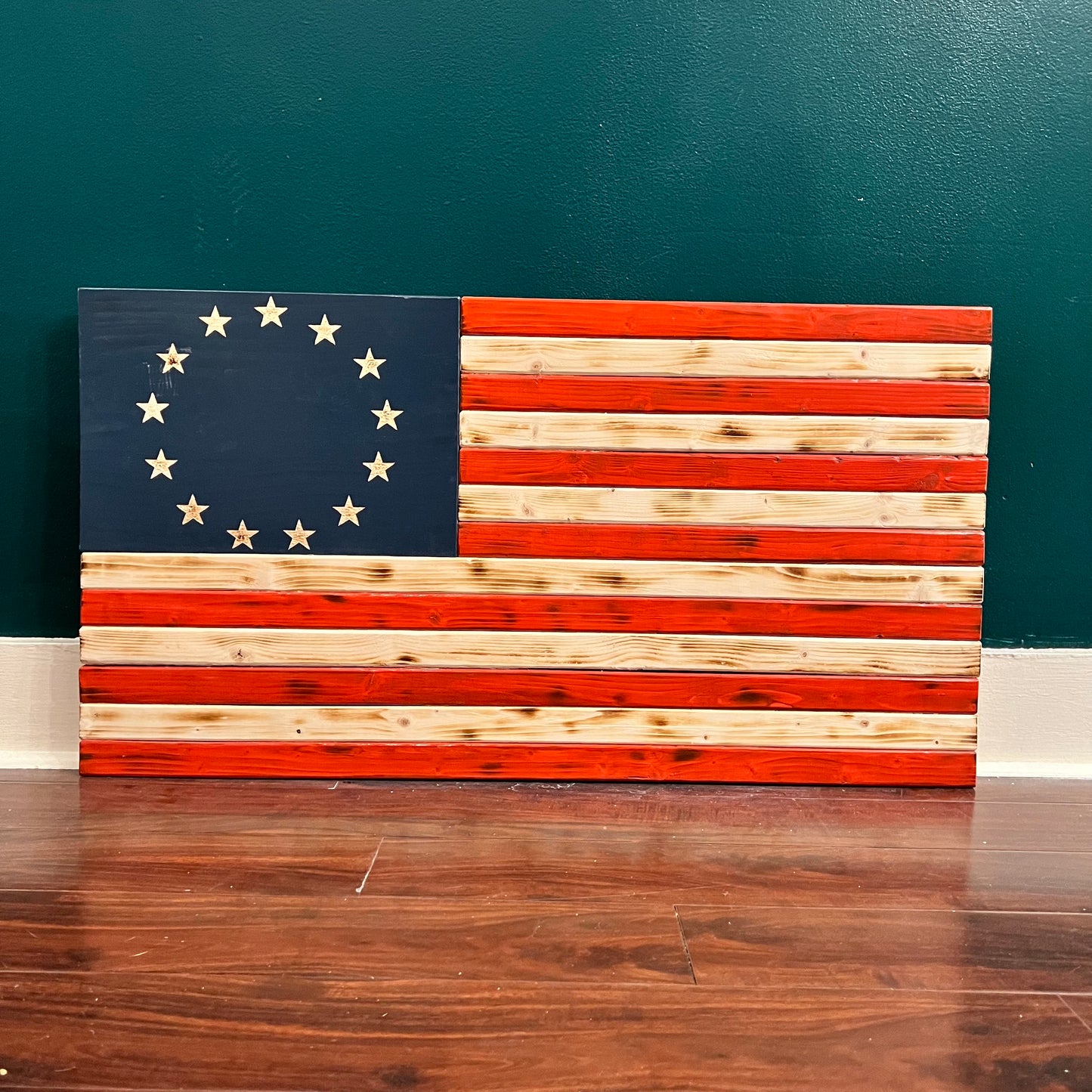 Betsy Ross "13-Star" Wooden Flag by Emerald Flag