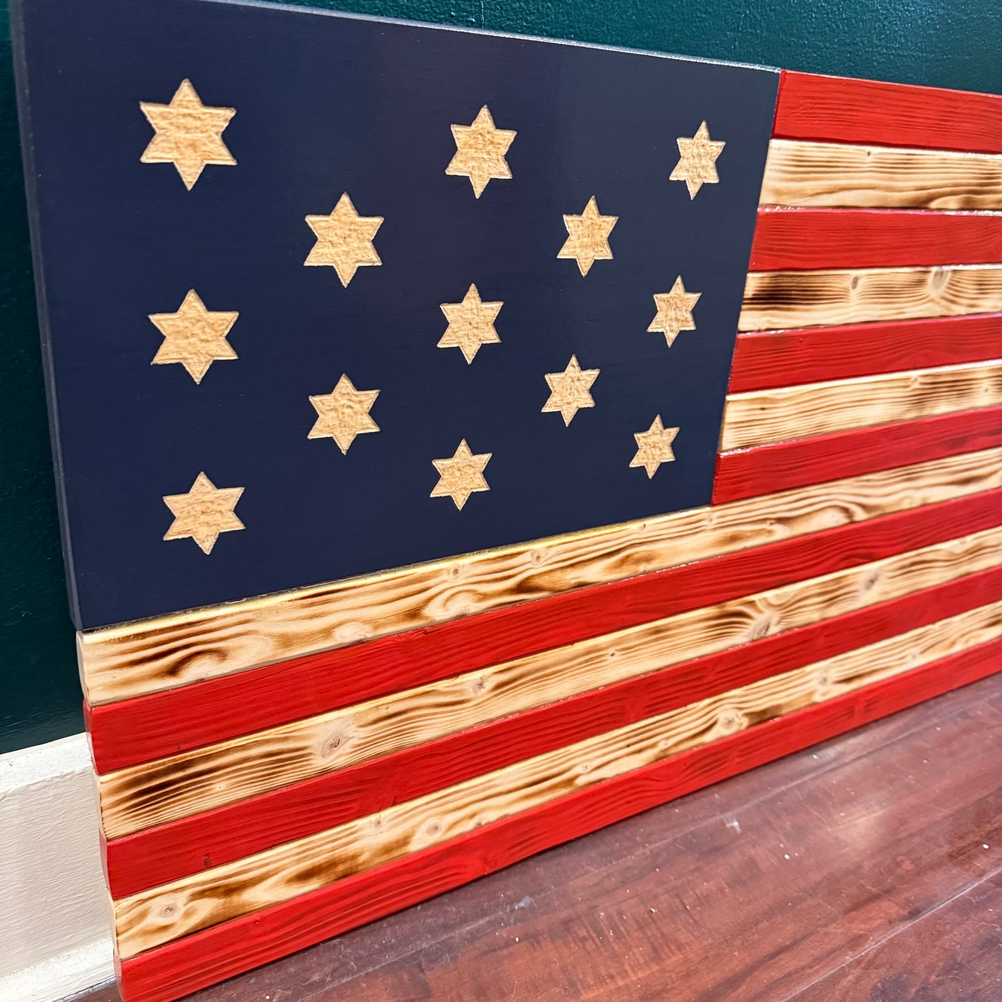 Francis Hopkinson Wooden Flag by Emerald Flag
