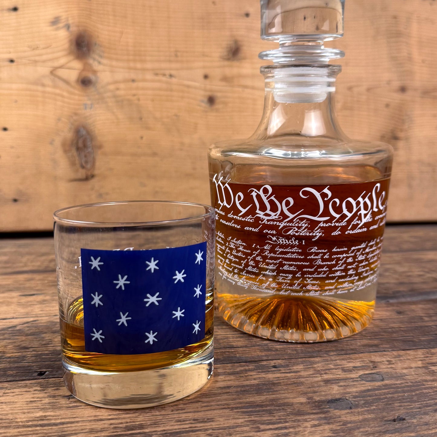 Victory or Death Whiskey Glass featuring George Washington's Signature