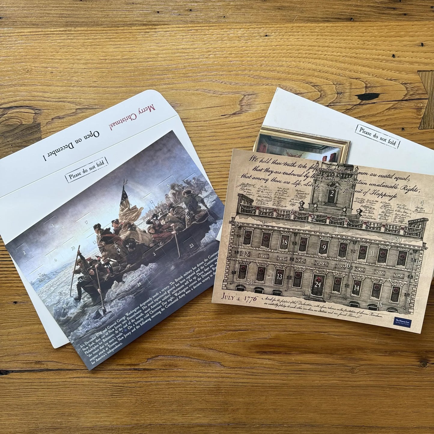 1776 Declaration of Independence Advent Calendar — with special mailing envelope