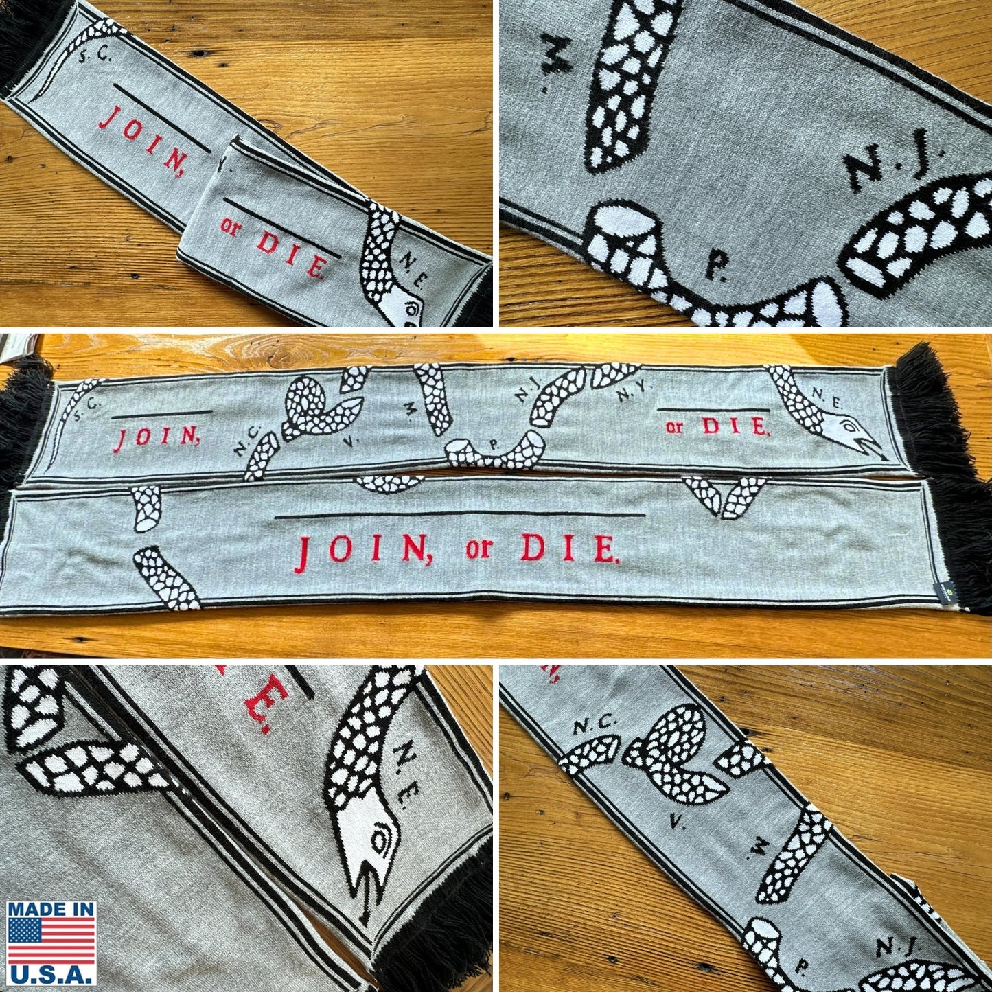 Join, or Die Woven Scarf