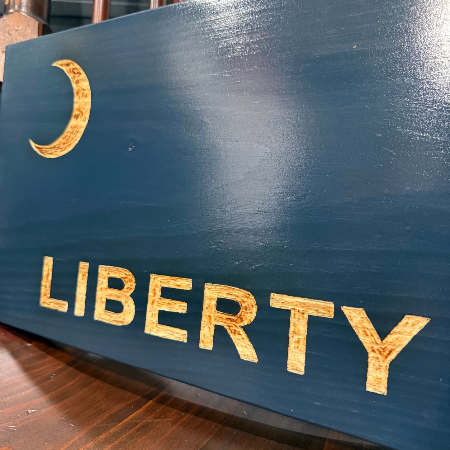 Moultrie "Liberty" Wooden Flag by Emerald Flag