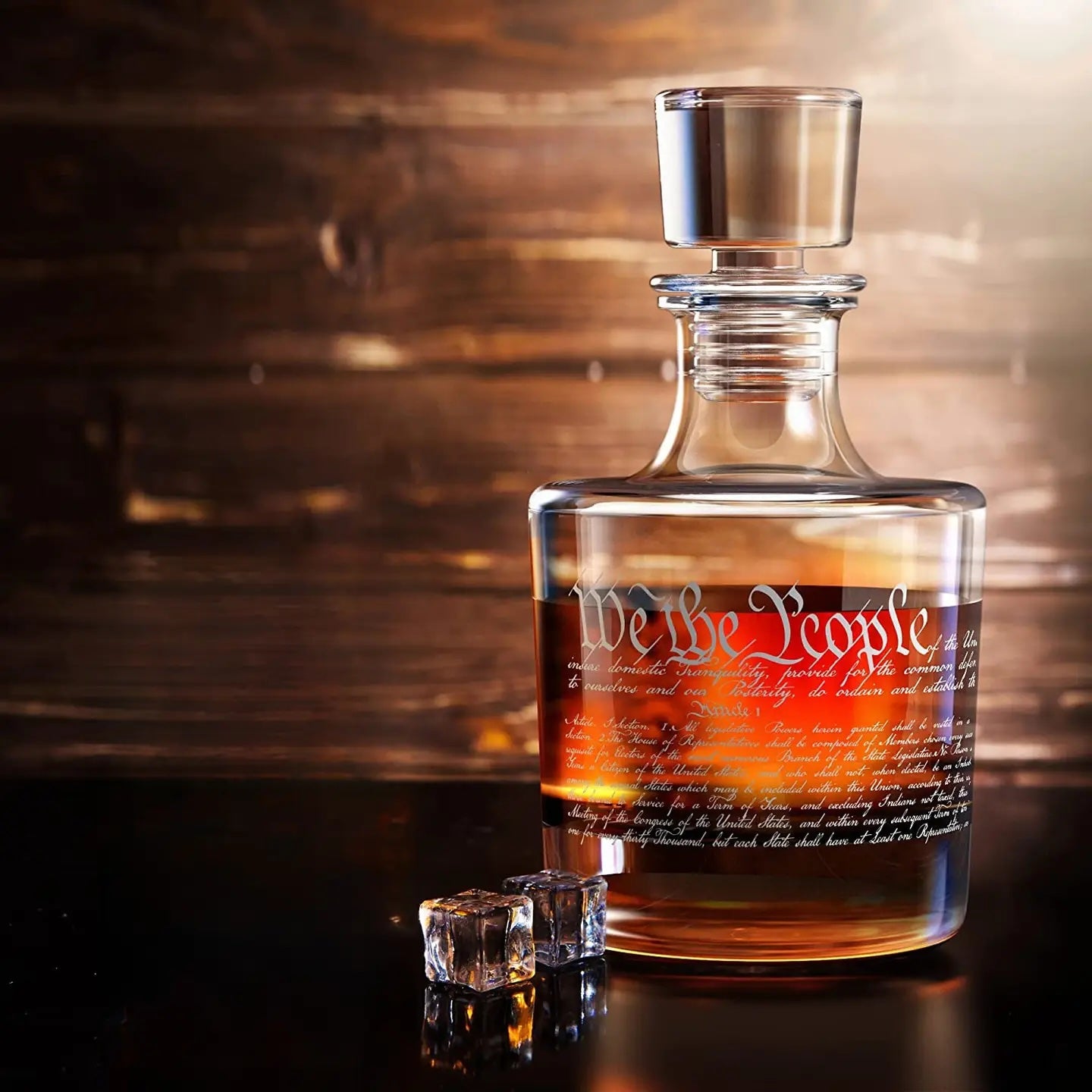 Constitution "We the People" Glass Decanter