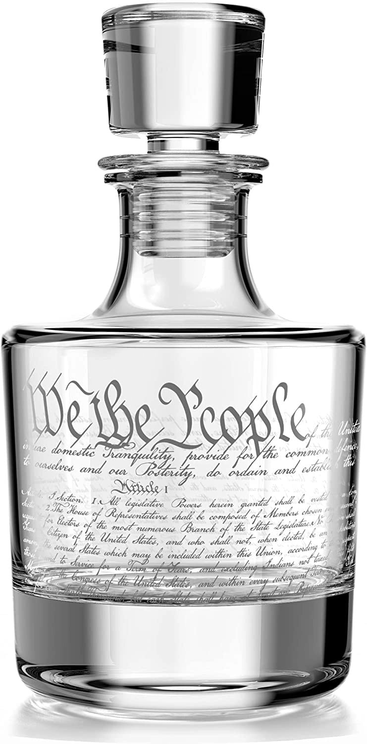 Constitution "We the People" Glass Decanter