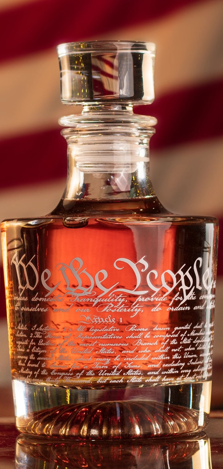 Constitution "We the People" Glass Decanter