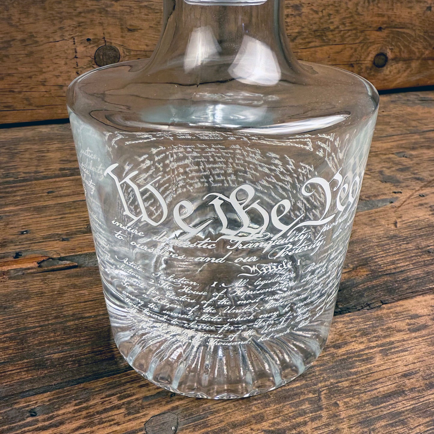 Constitution "We the People" Glass Decanter