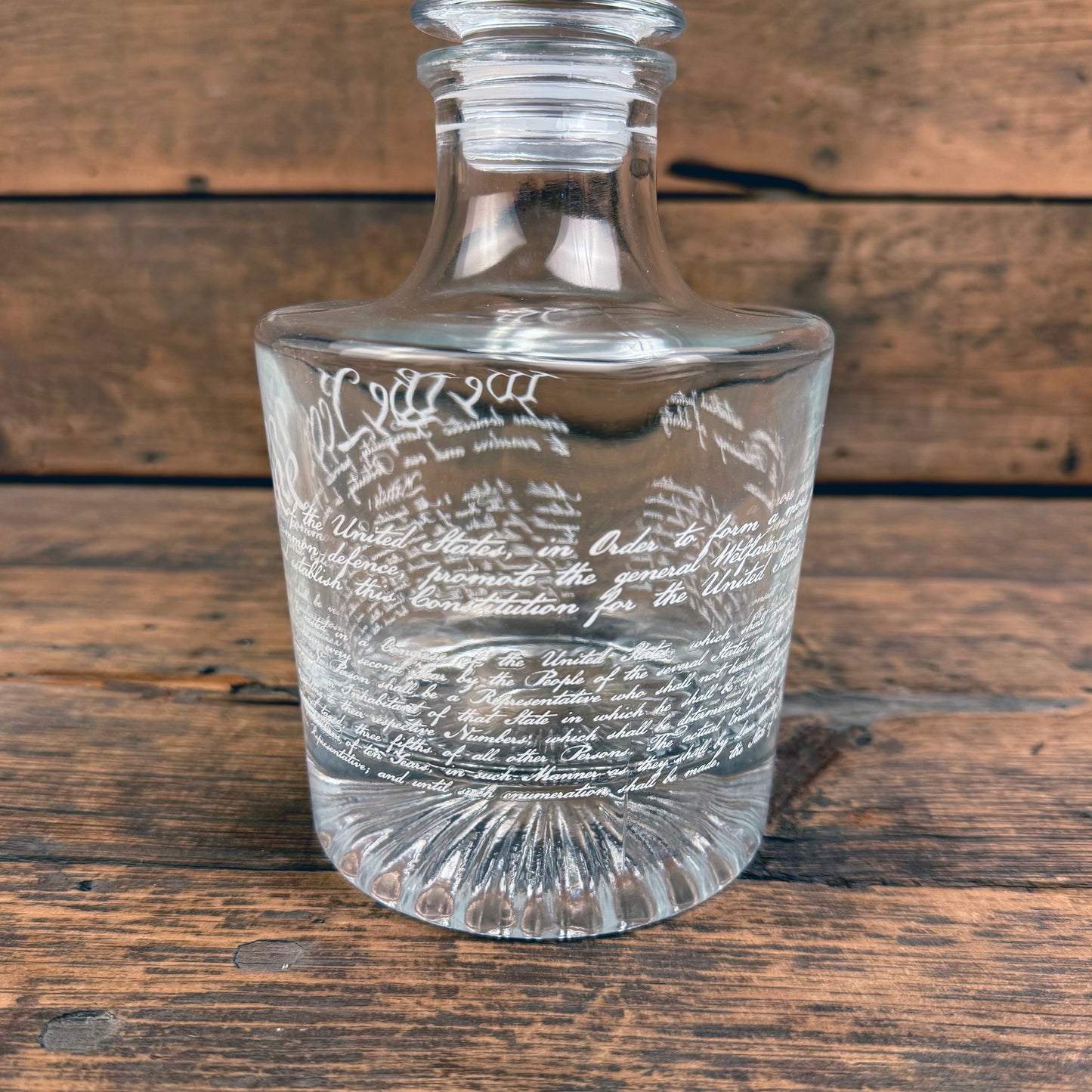 Constitution "We the People" Glass Decanter