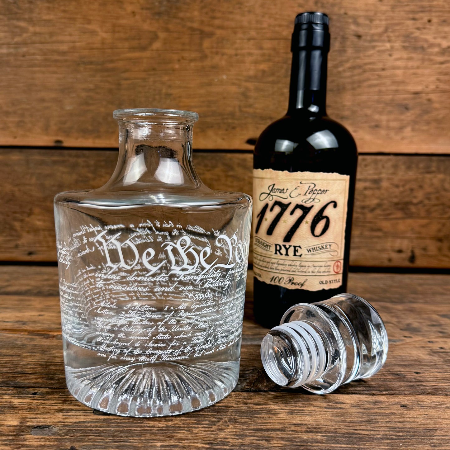 Constitution "We the People" Glass Decanter