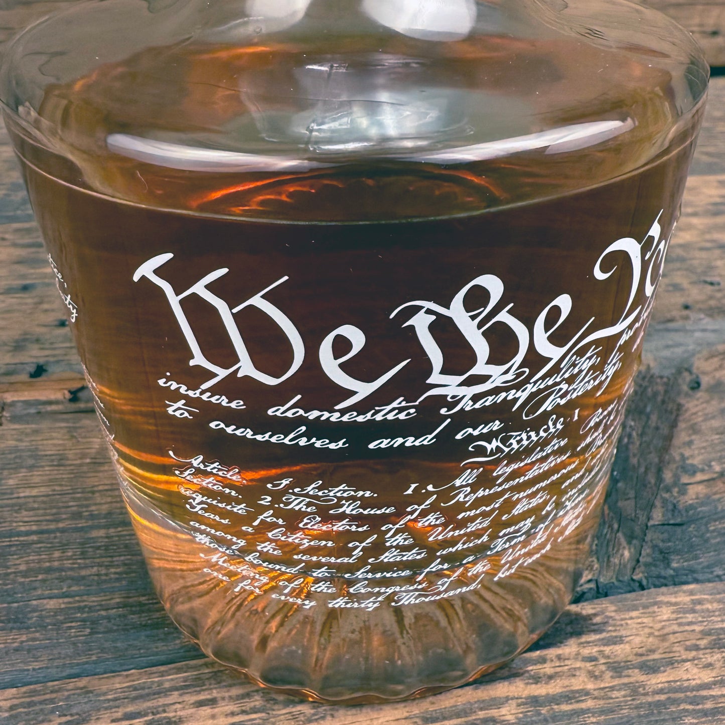 Constitution "We the People" Glass Decanter