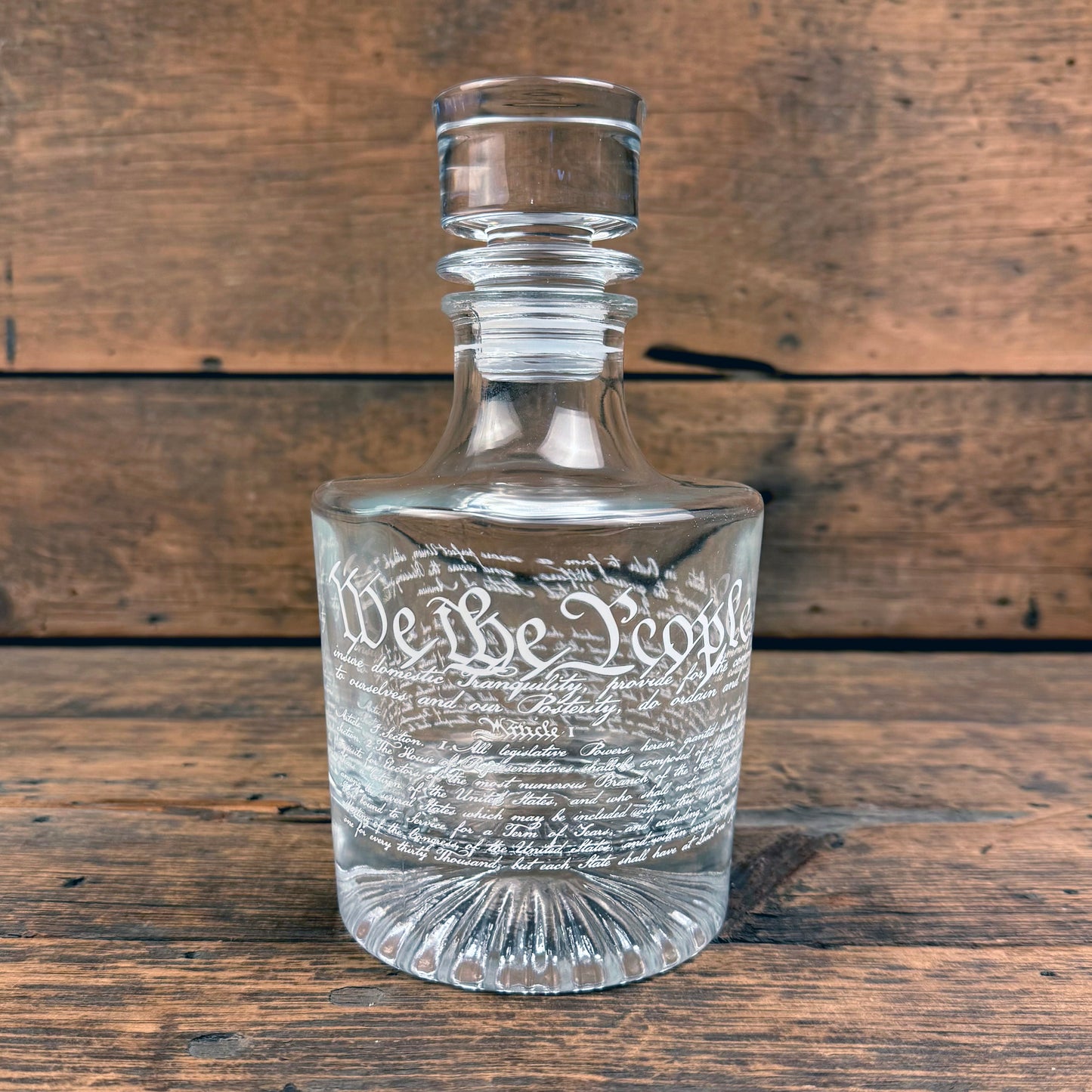 Constitution "We the People" Glass Decanter