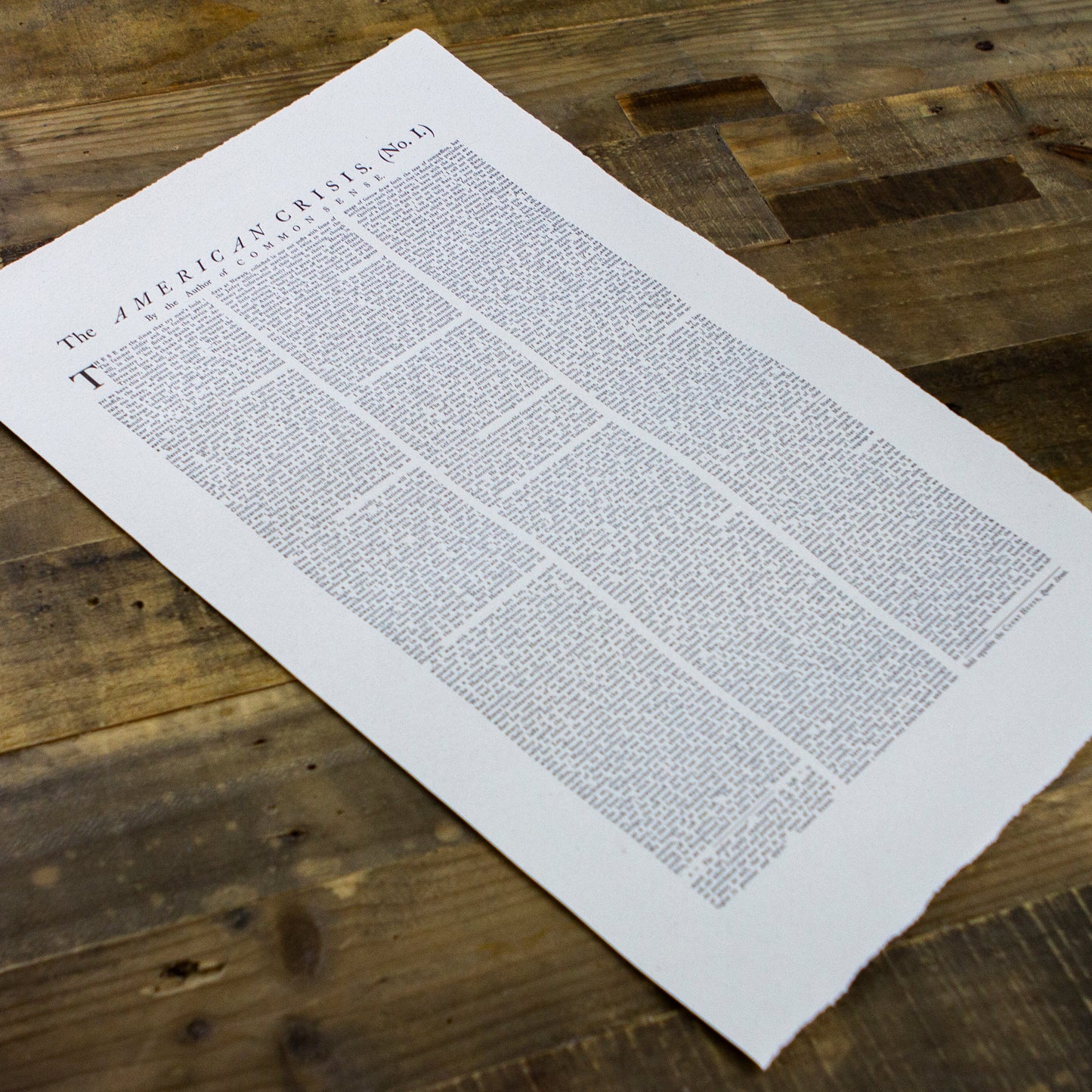 Thomas Paine's American Crisis Print by The Printing Office of Edes & Gill