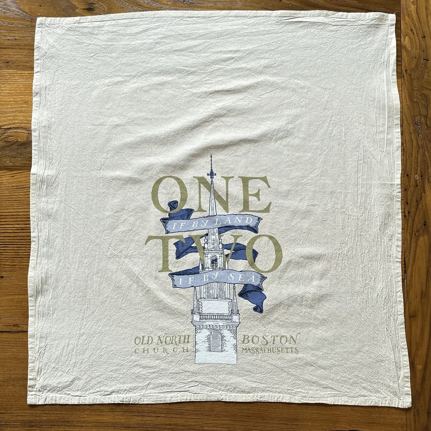 "One if by land" Tea Towel — Made in America