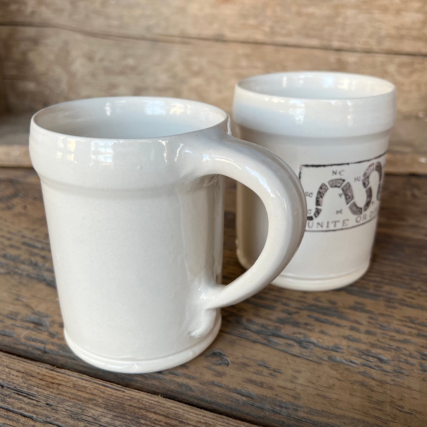 Unite or Die Stoneware Mug by J. Henderson Artifacts