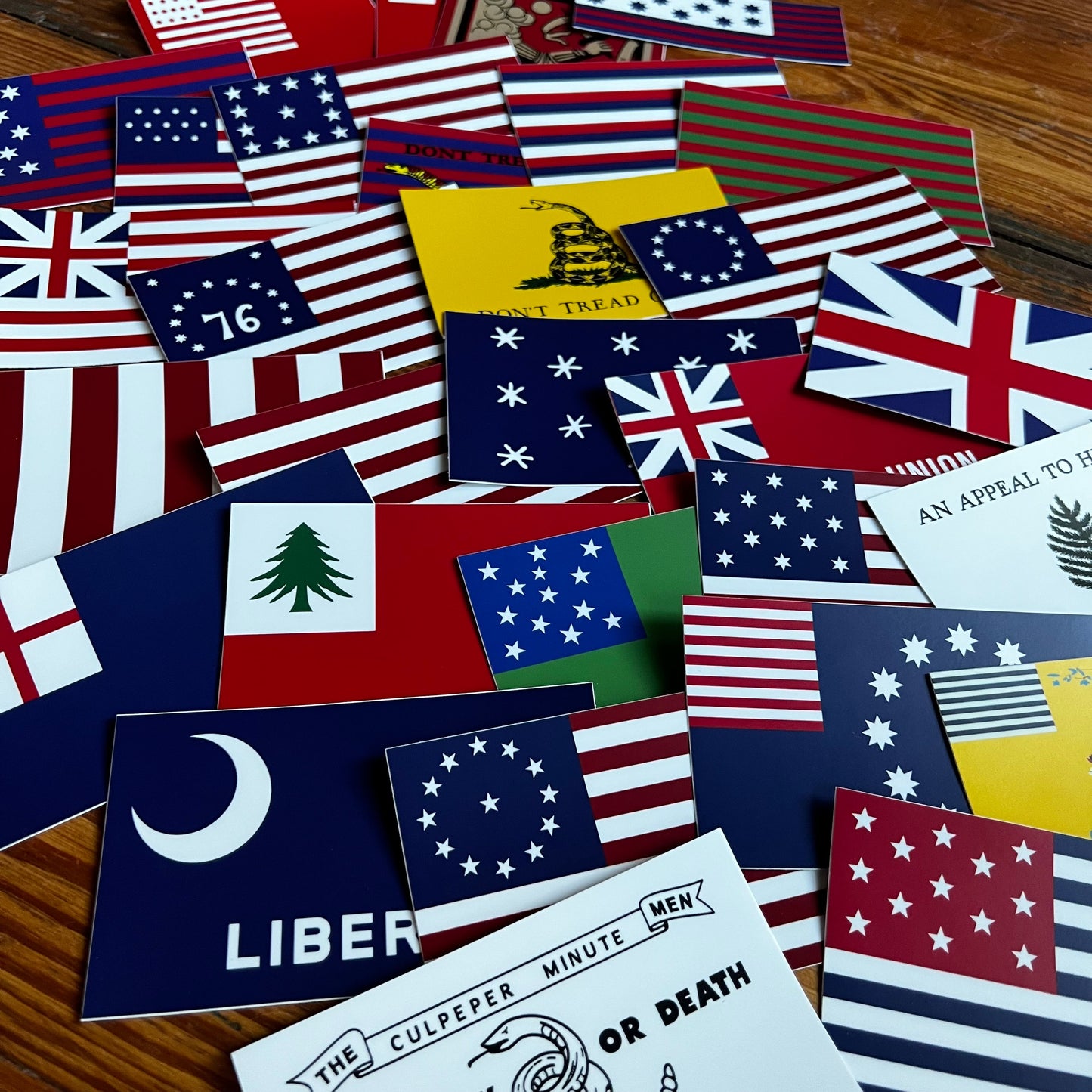 31 Flags of the American Revolution Sticker Collection