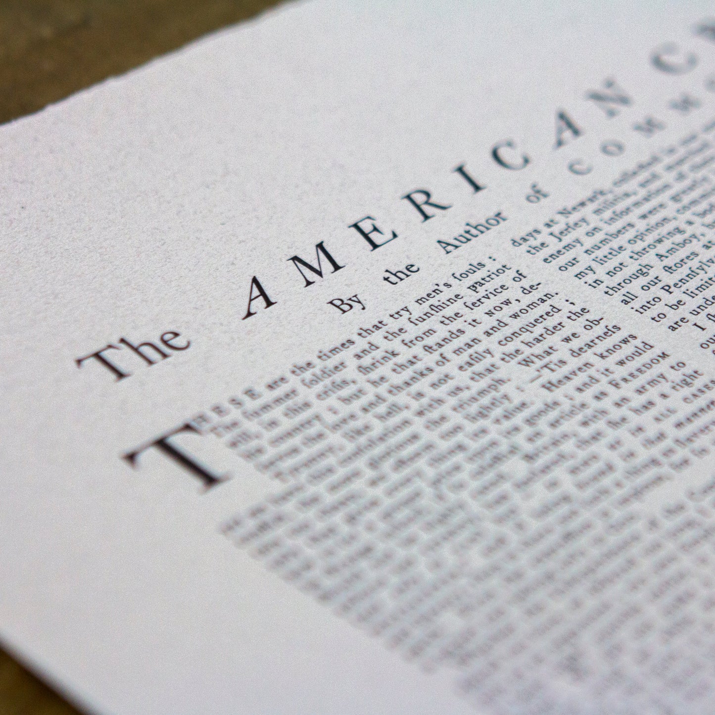 Thomas Paine's American Crisis Print by The Printing Office of Edes & Gill