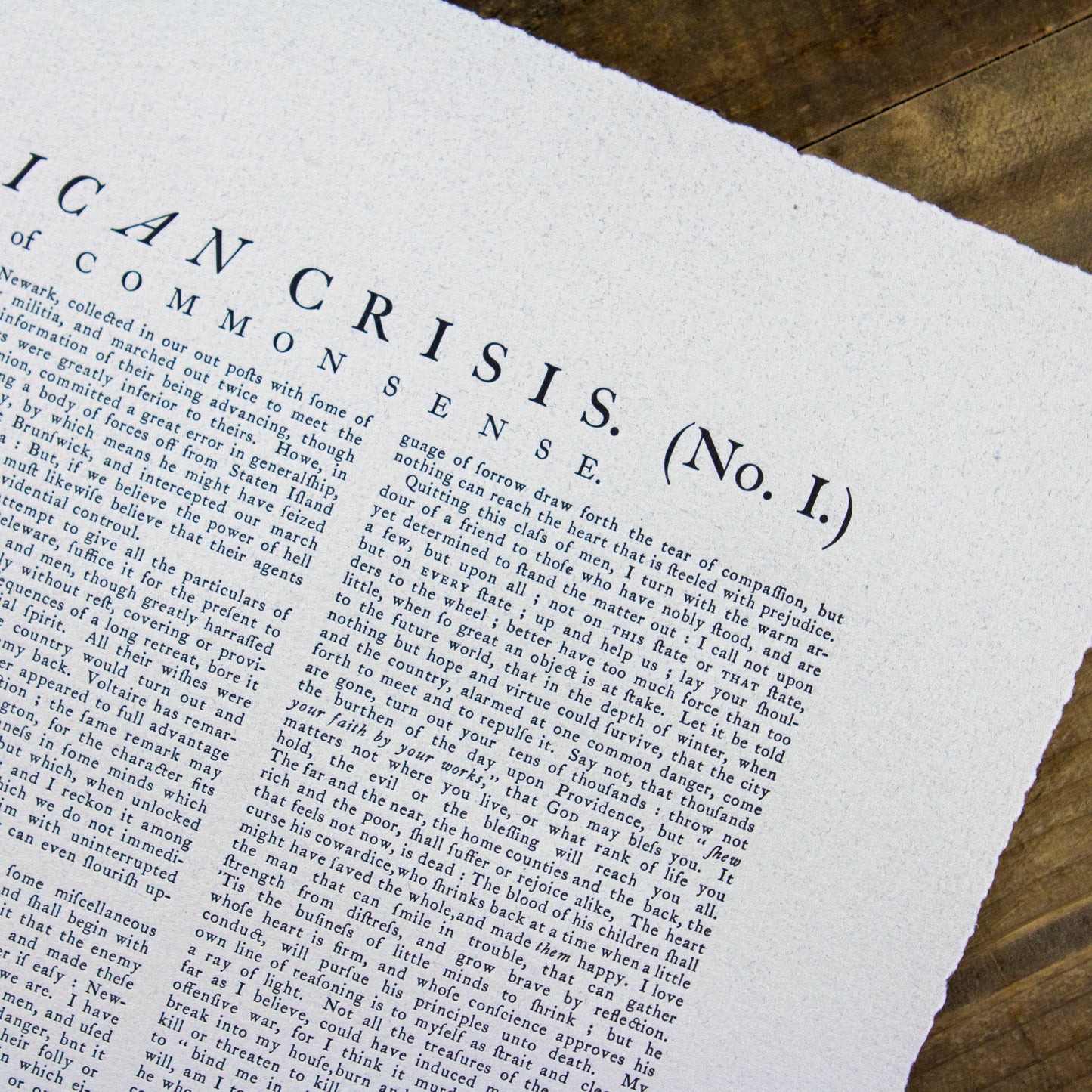 Thomas Paine's American Crisis Print by The Printing Office of Edes & Gill