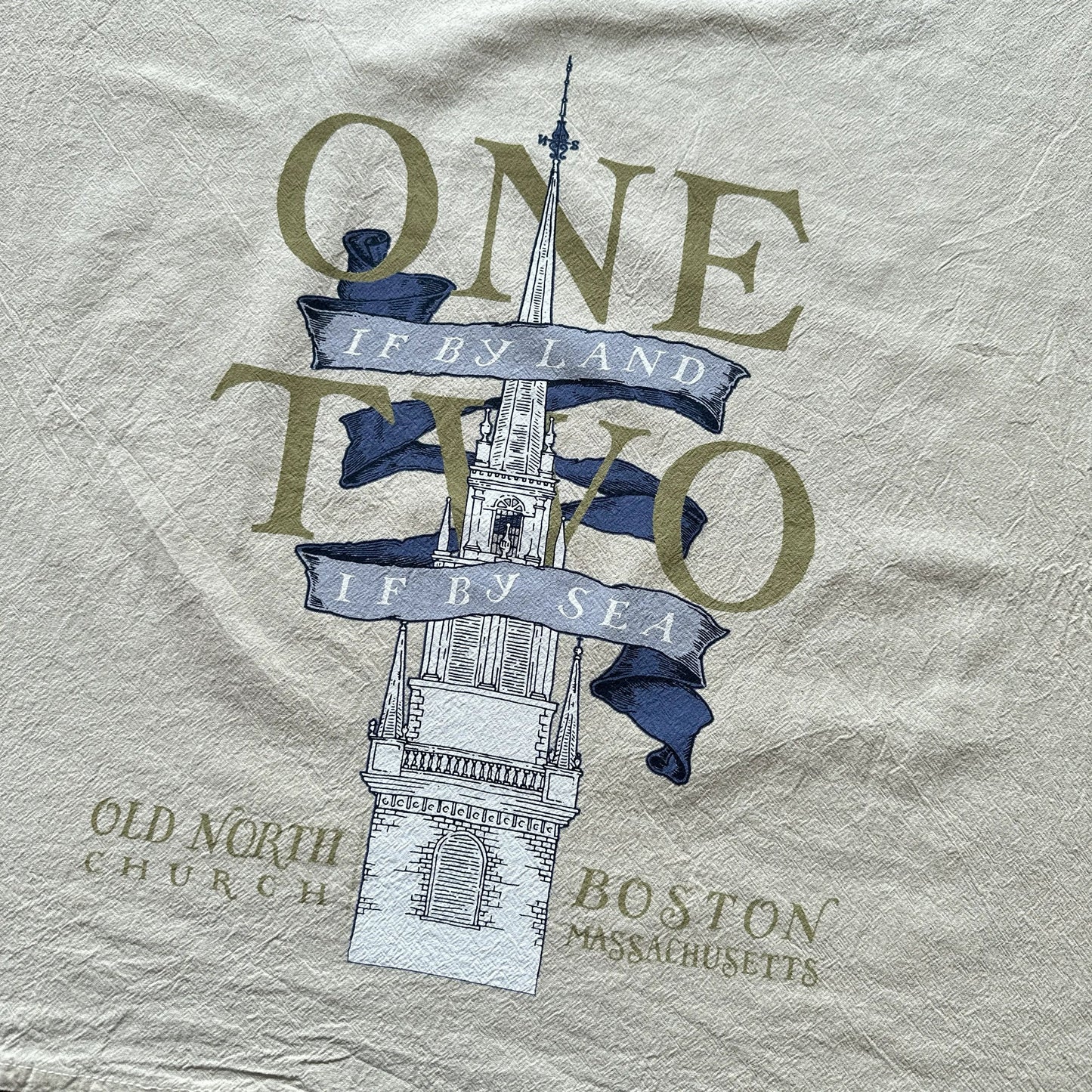 "One if by land" Tea Towel — Made in America