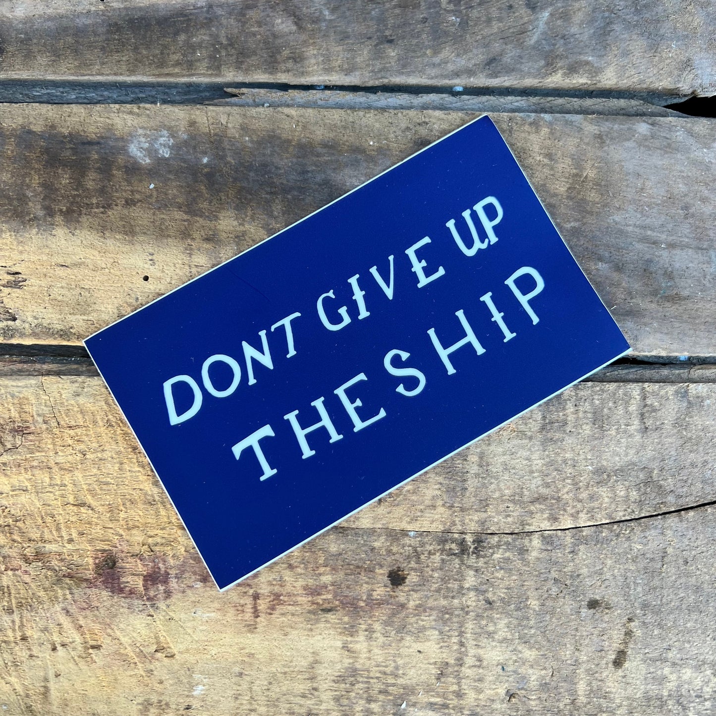 Don't Give Up The Ship Flag Sticker