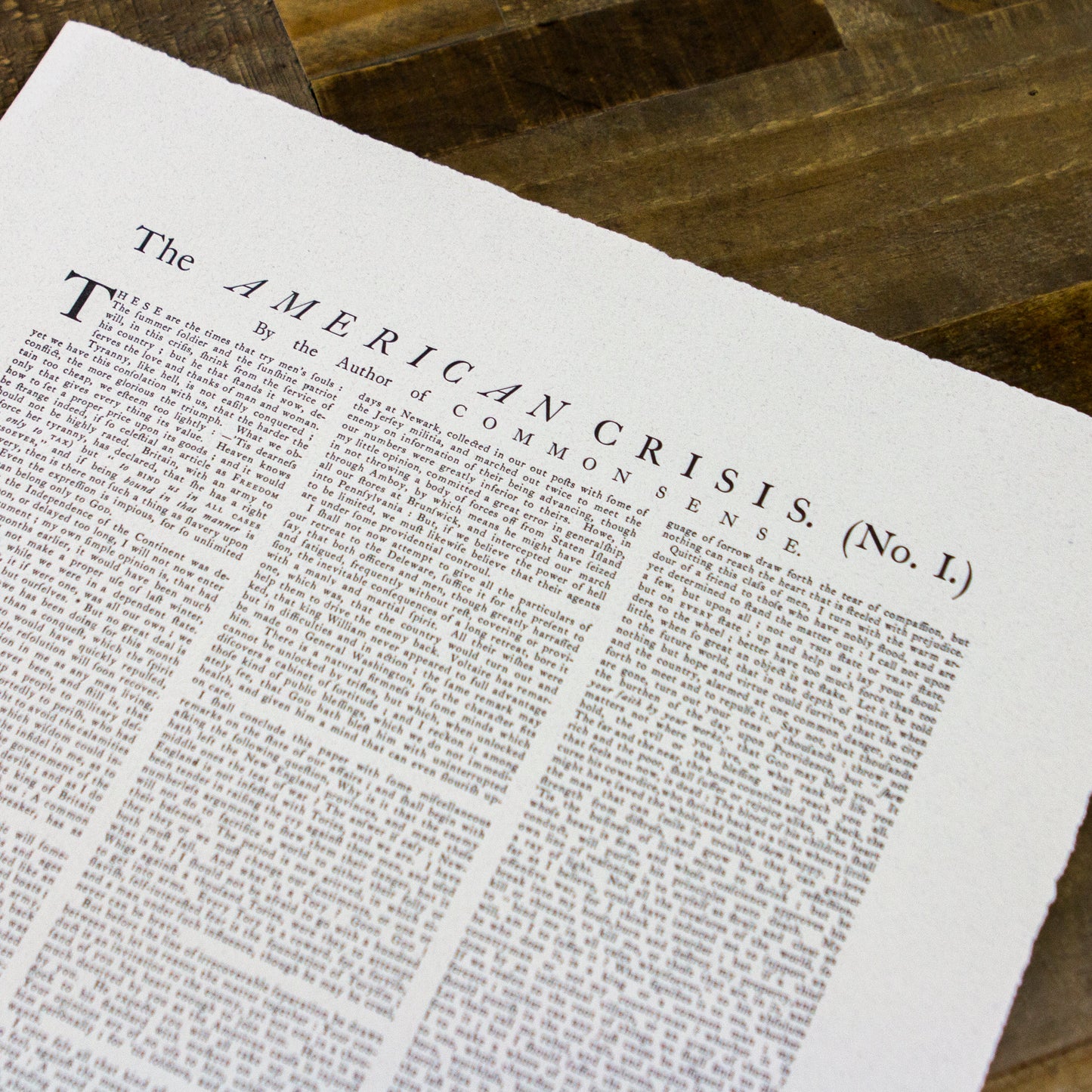 Thomas Paine's American Crisis Print by The Printing Office of Edes & Gill