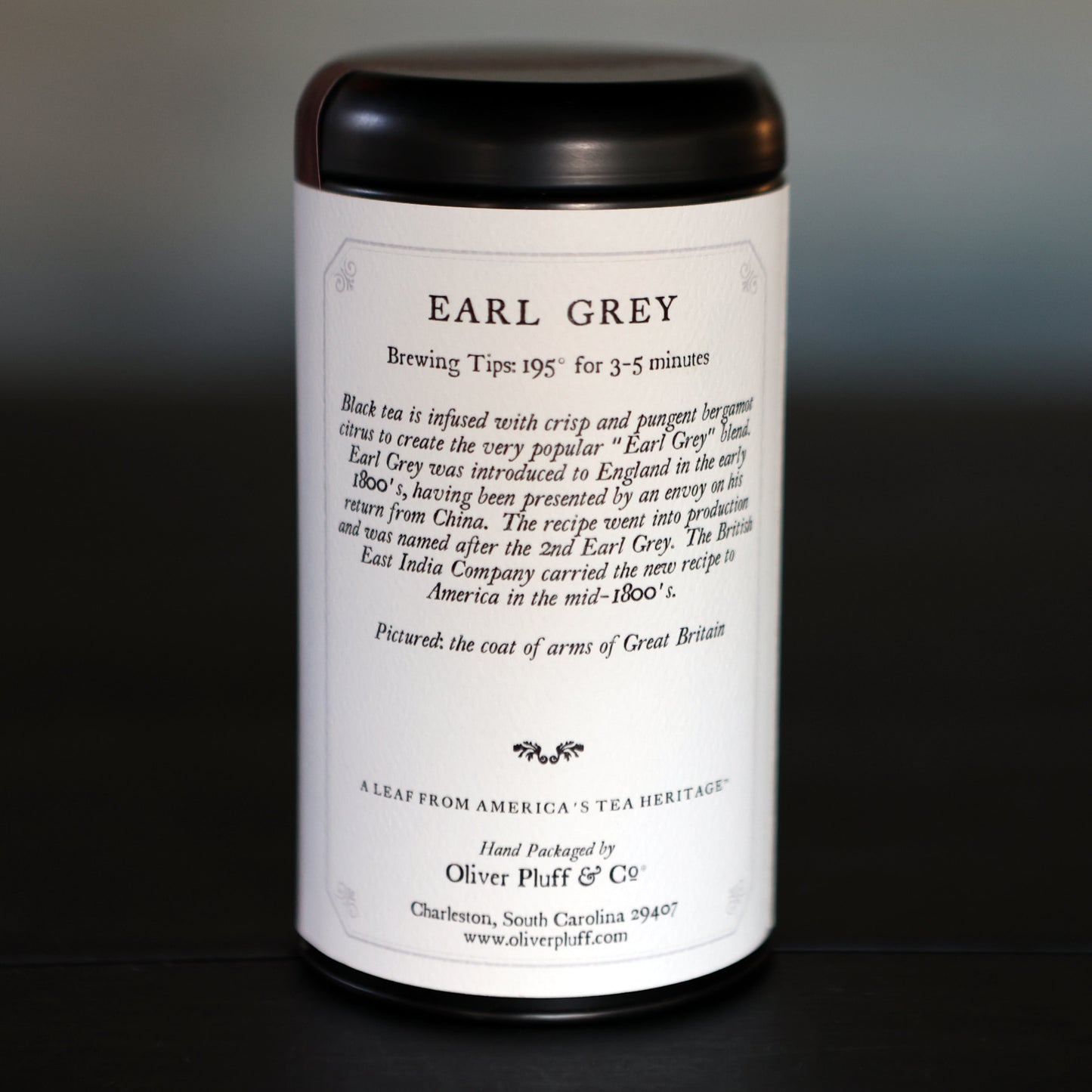 Oliver Pluff & Co Earl Grey Tea - Loose Tea in Signature Tea Tin