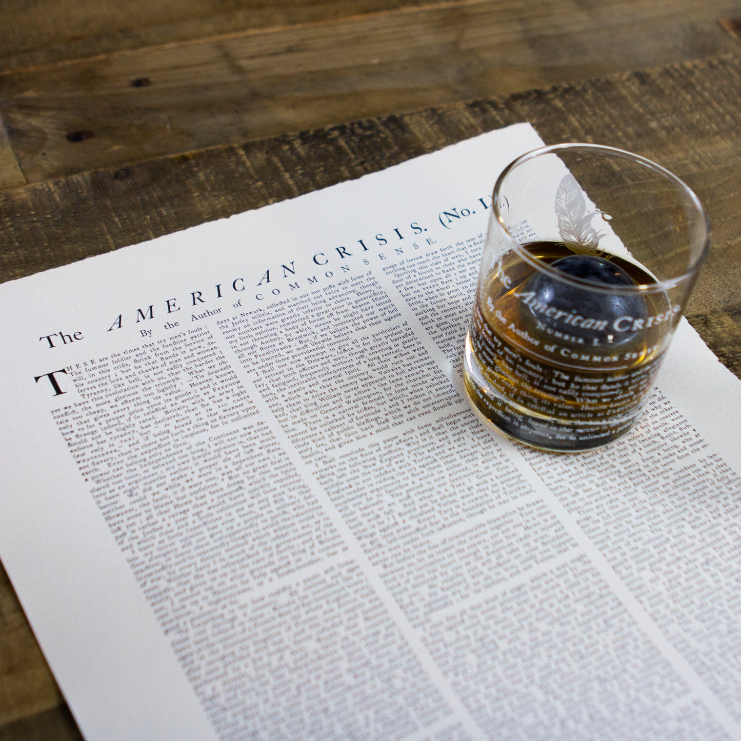 The American Crisis Whiskey Glass
