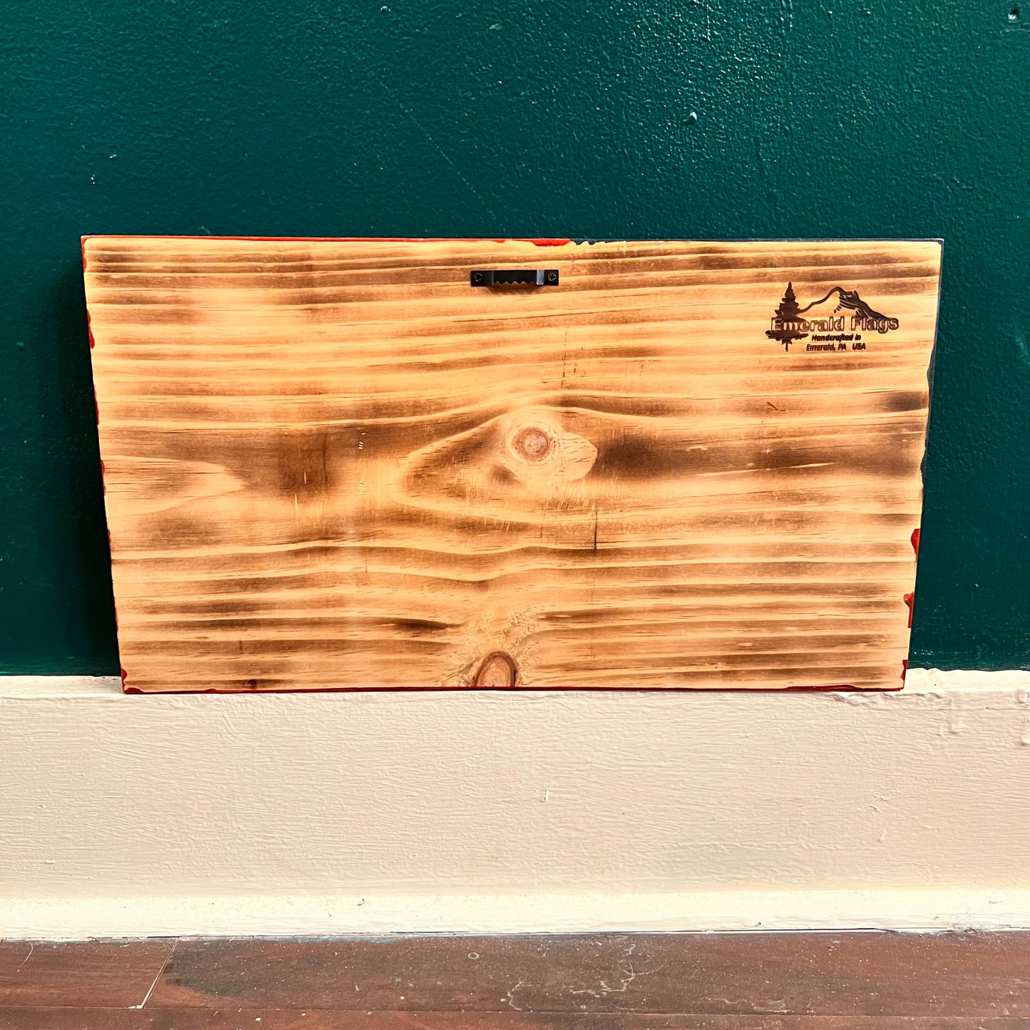 Hand Carved 50-Star American Wooden Flag by Emerald Flag