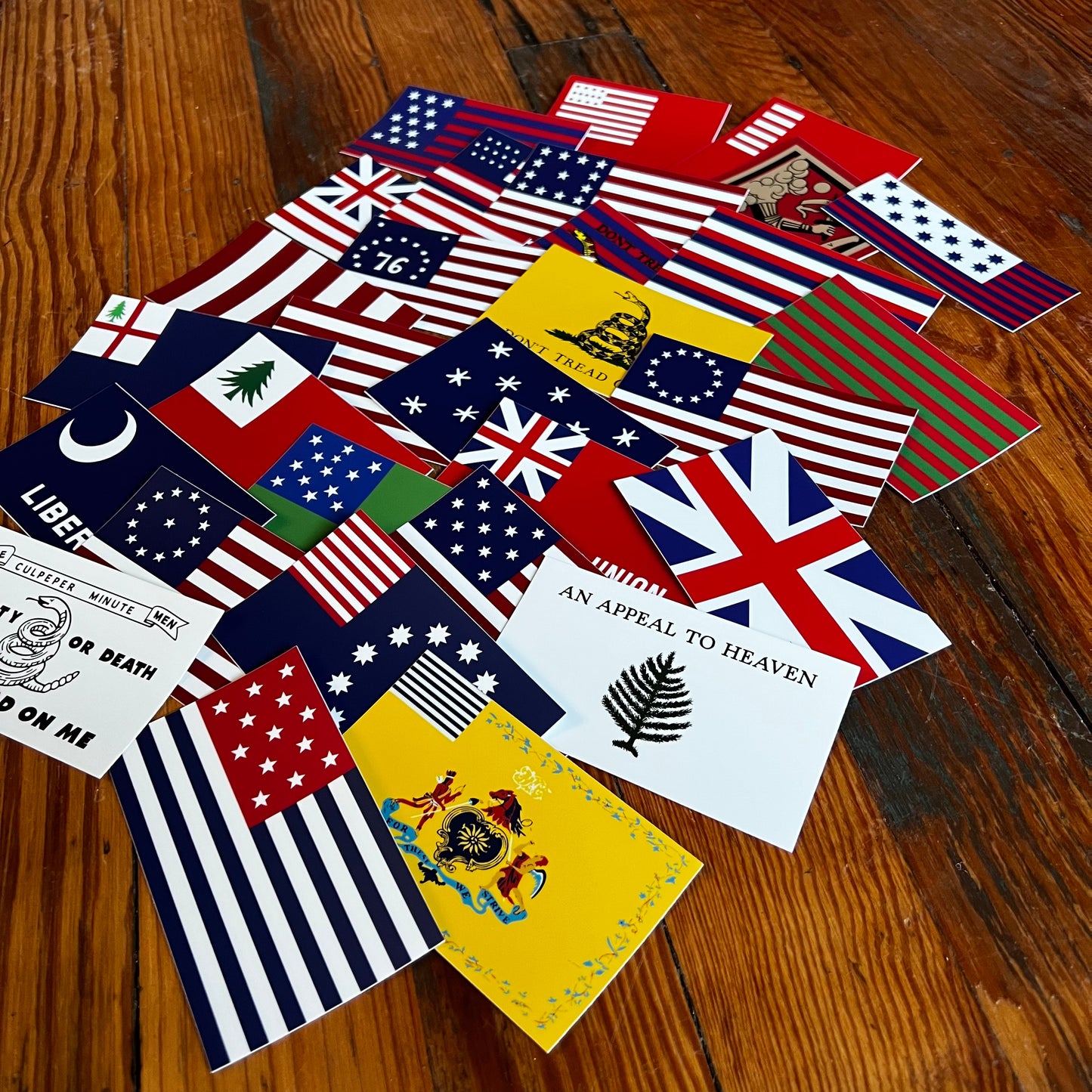 31 Flags of the American Revolution Sticker Collection