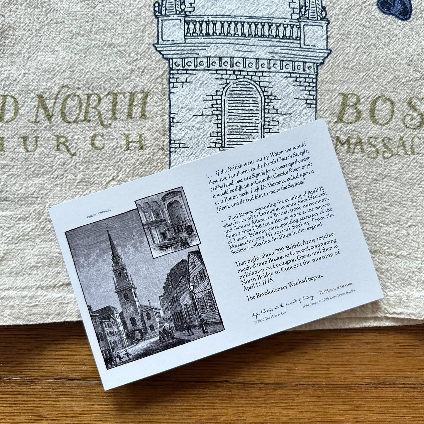 "One if by land" Tea Towel — Made in America