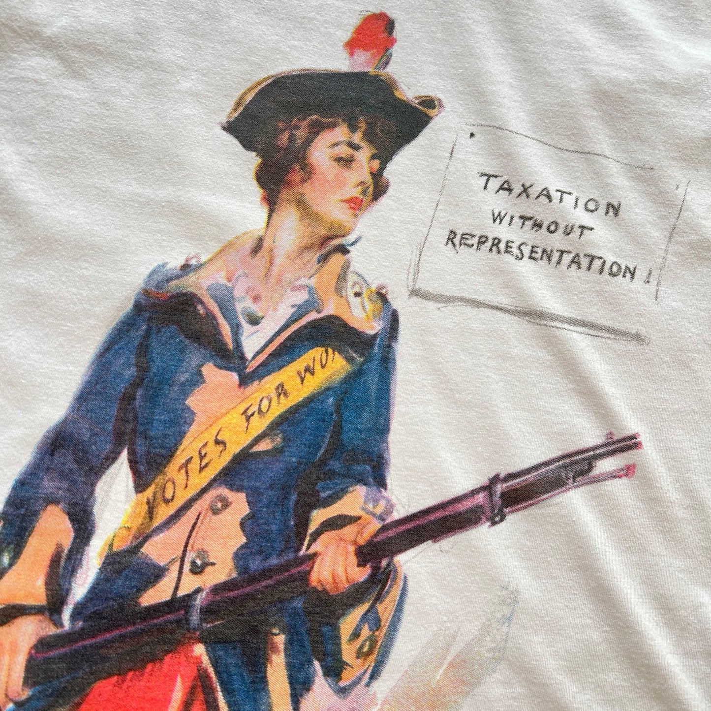 Revolutionary Suffragette Shirt with illustration by James Montgomery Flagg V-neck shirt