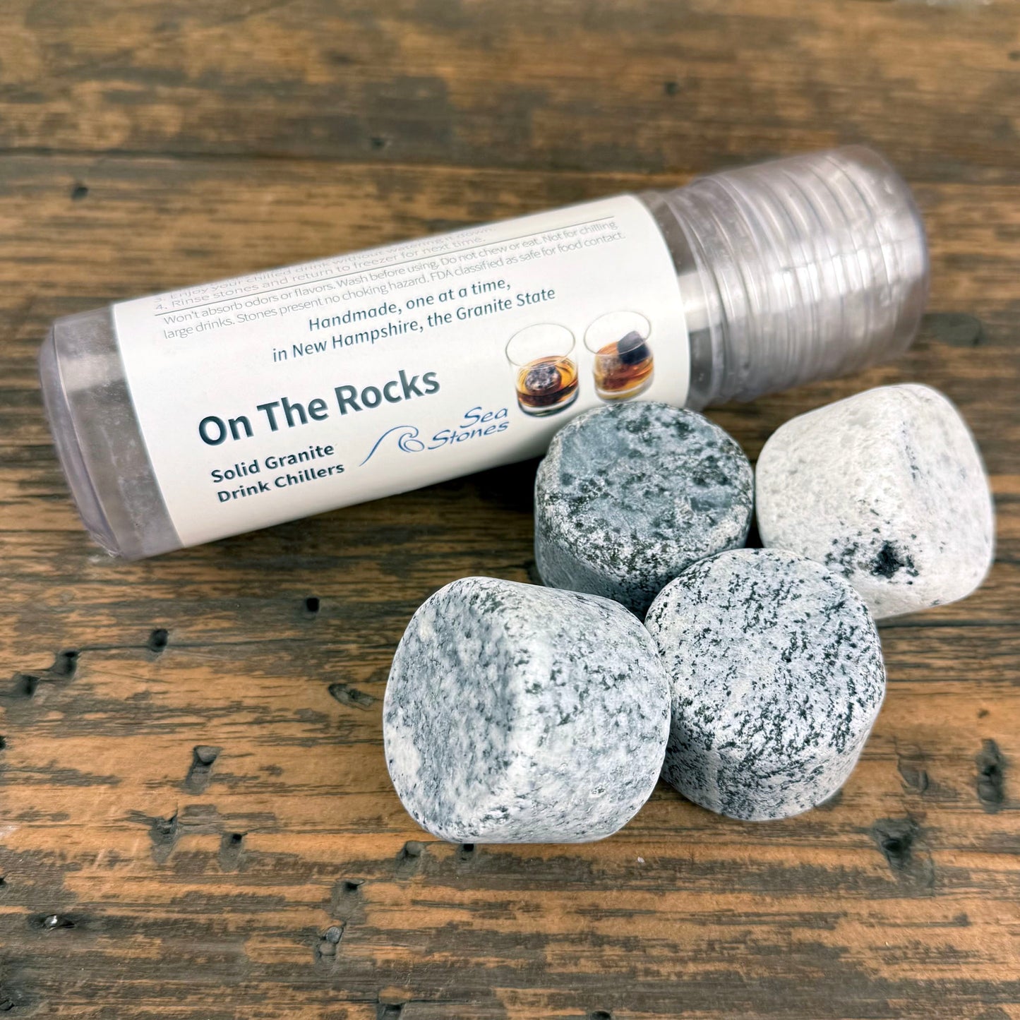 On the Rocks Granite Whiskey Chilling Stones - Freezer Tube