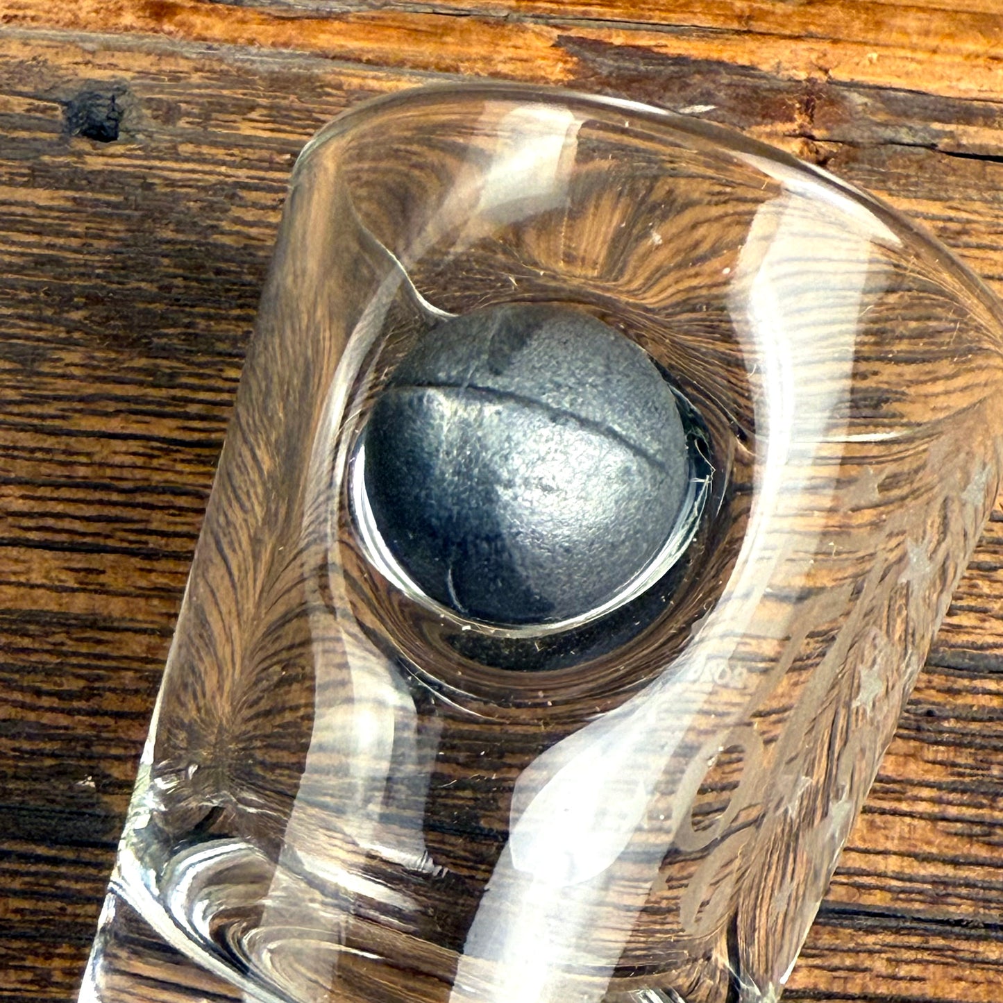 250th Anniversary Shot Glass with Embedded Musket Ball