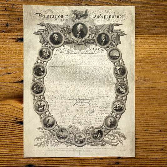 "Declaration of Independence" Engraving Poster