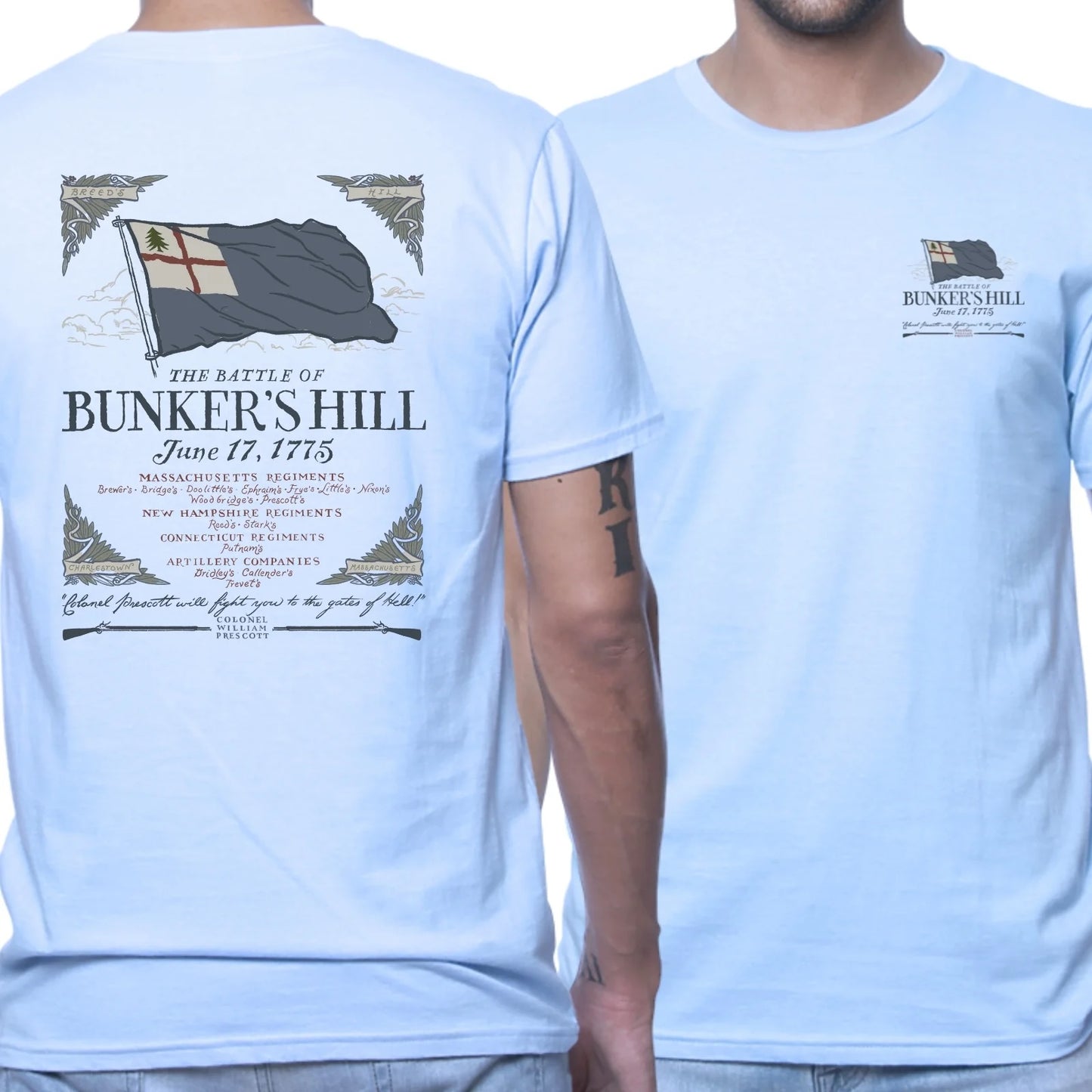 The Battle of Bunker's Hill" Made in America T-Shirt