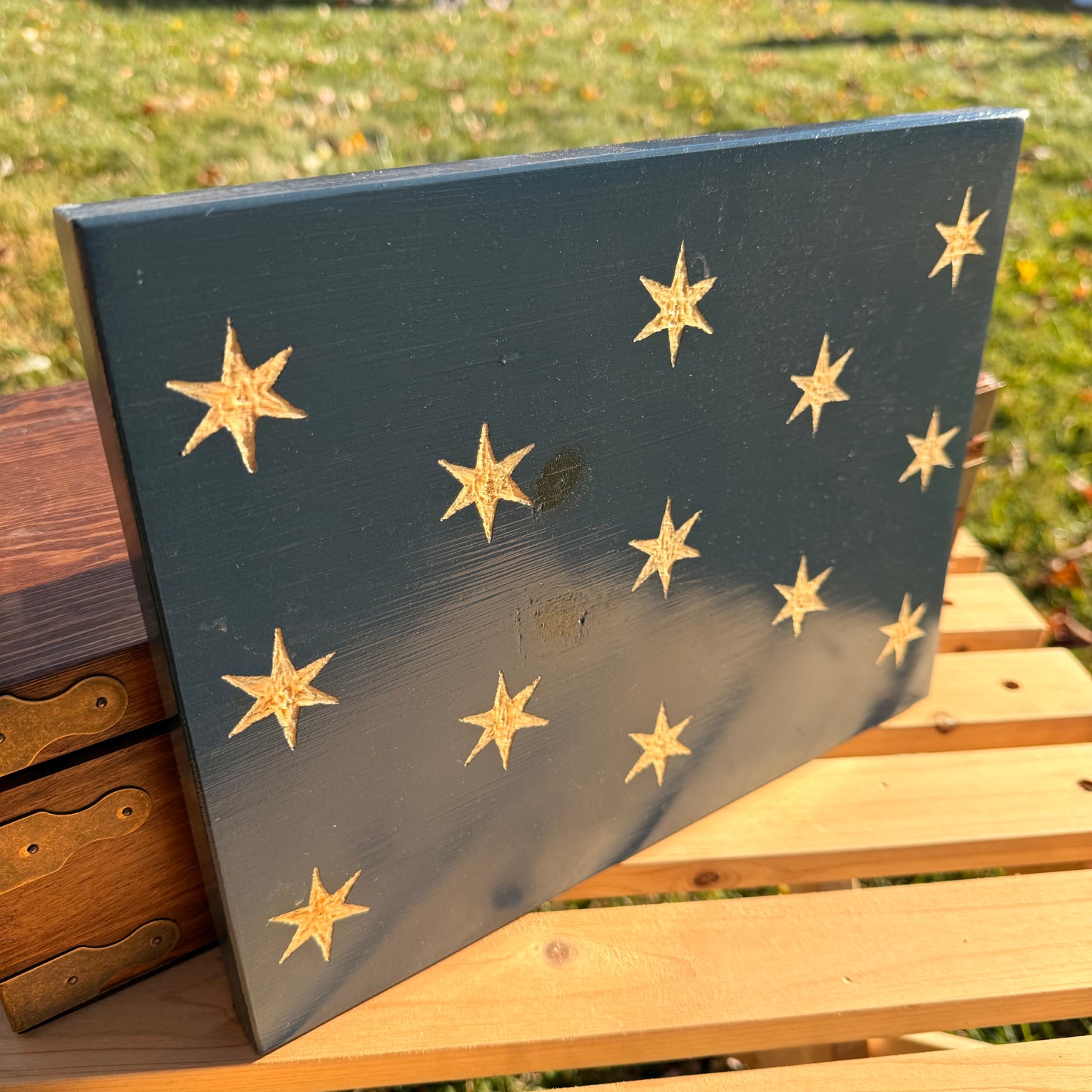 George Washington Standard Wooden Flag by Emerald Flag