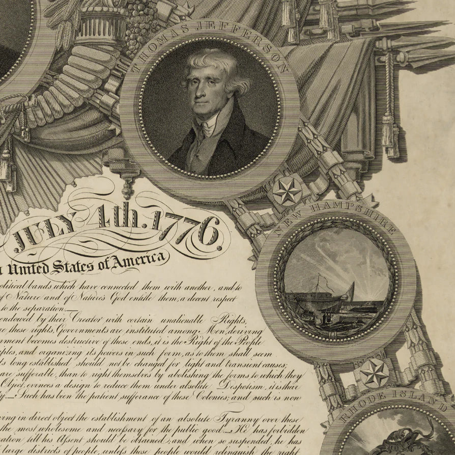 "Declaration of Independence" Engraving Poster