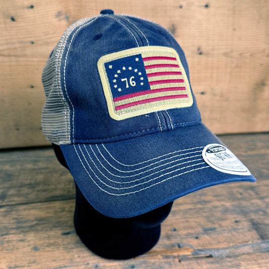 Bennington 76 Flag Faded Trucker Hat