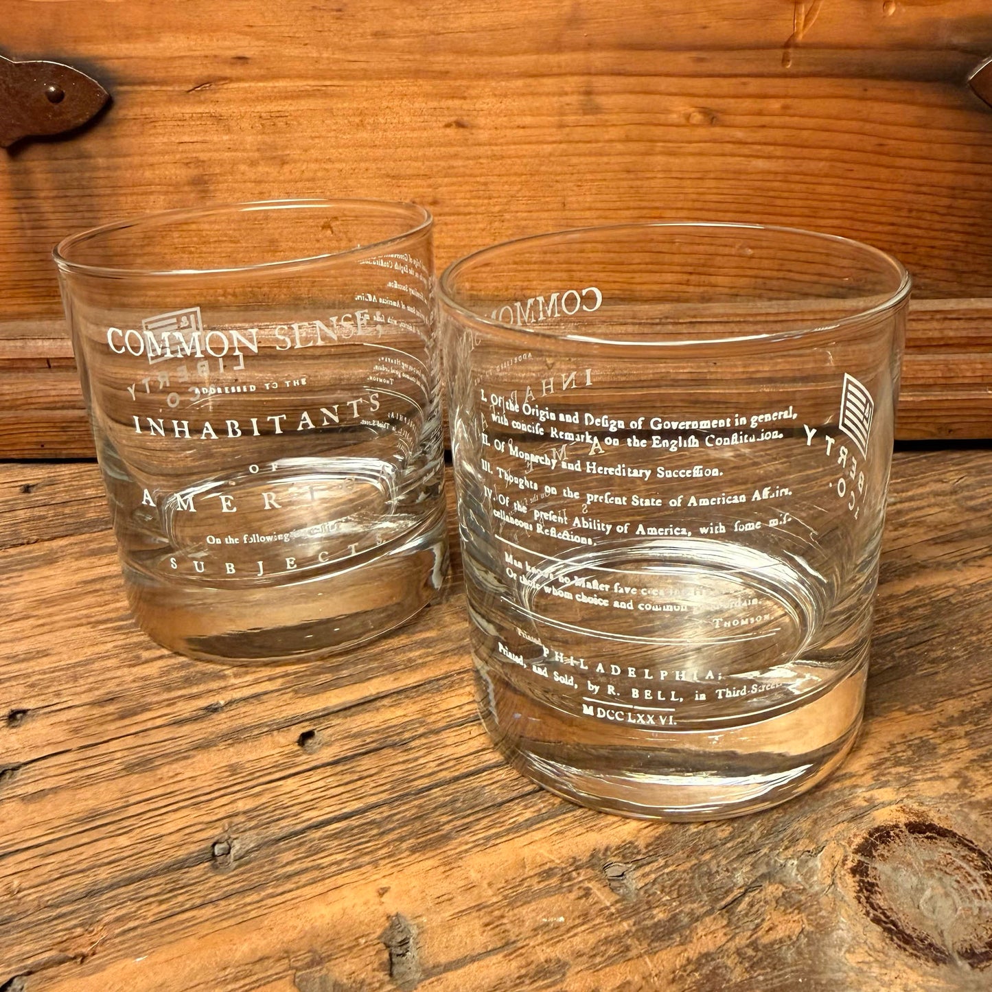 Common Sense by Thomas Paine Whiskey Glass