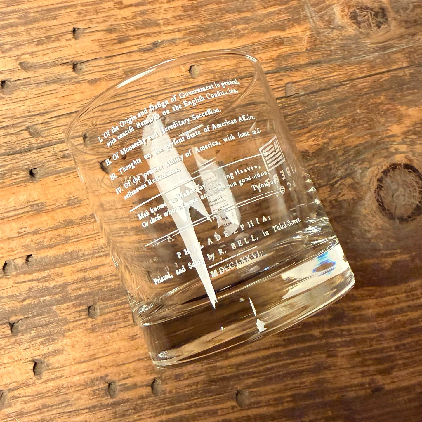 Common Sense by Thomas Paine Whiskey Glass