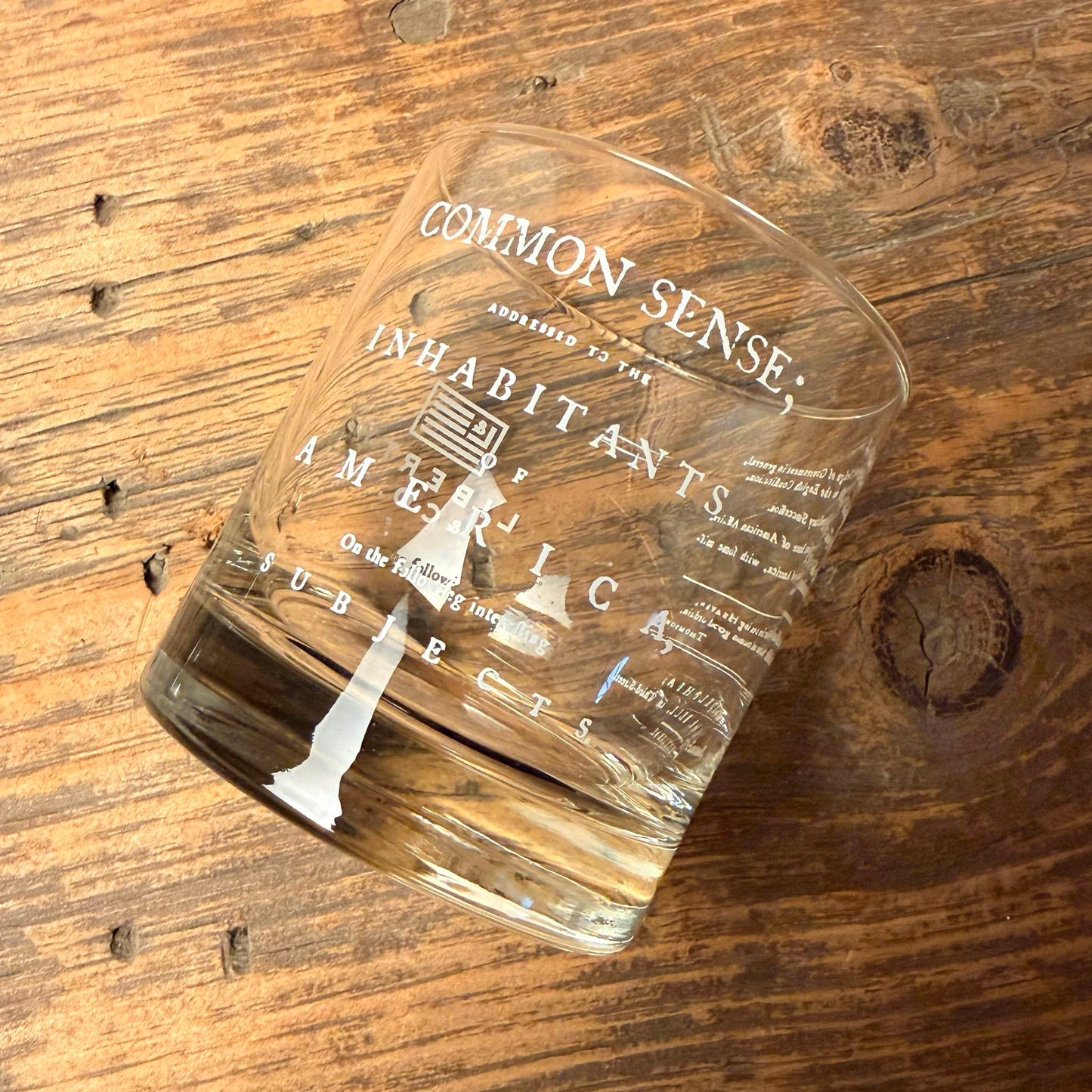 Common Sense by Thomas Paine Whiskey Glass