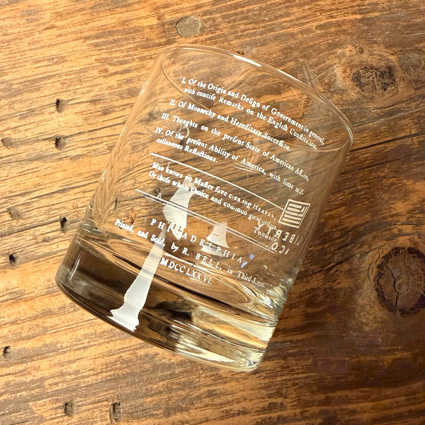 Common Sense by Thomas Paine Whiskey Glass
