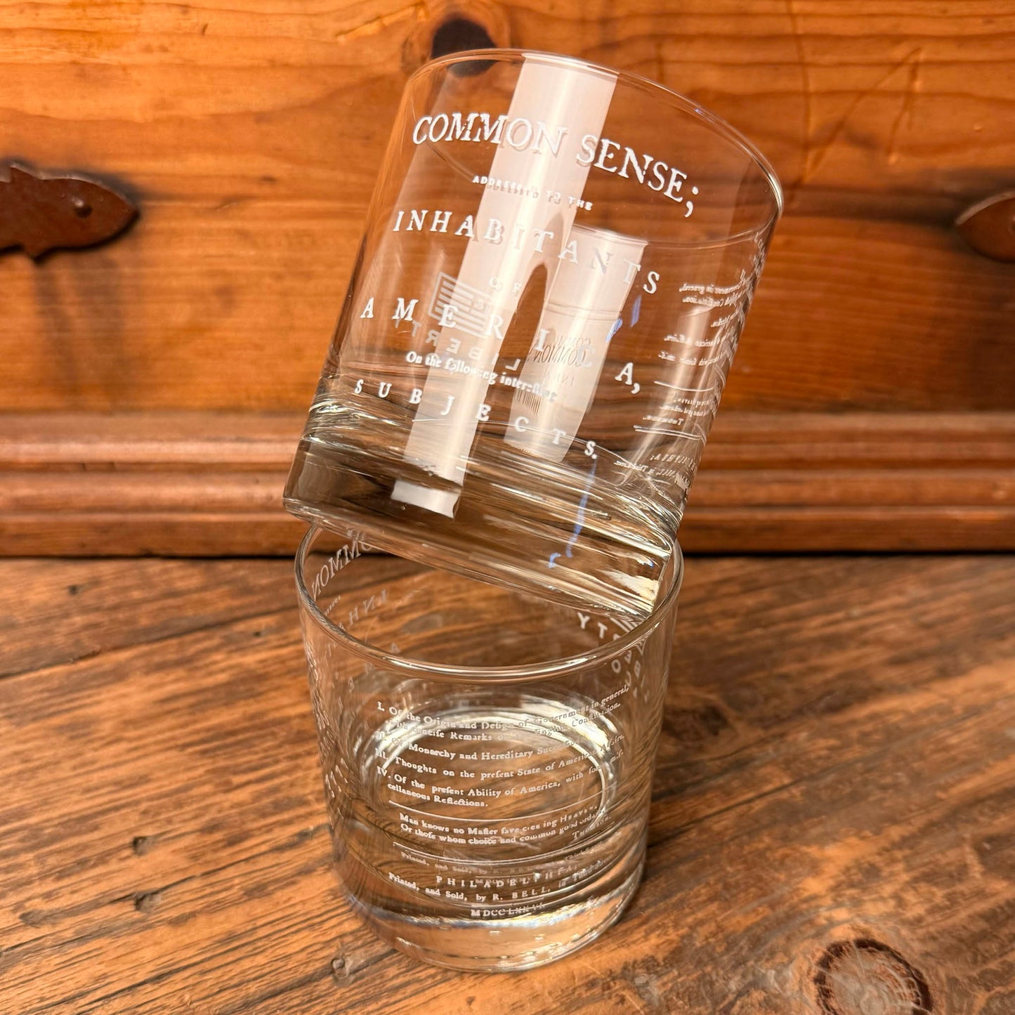 Common Sense by Thomas Paine Whiskey Glass