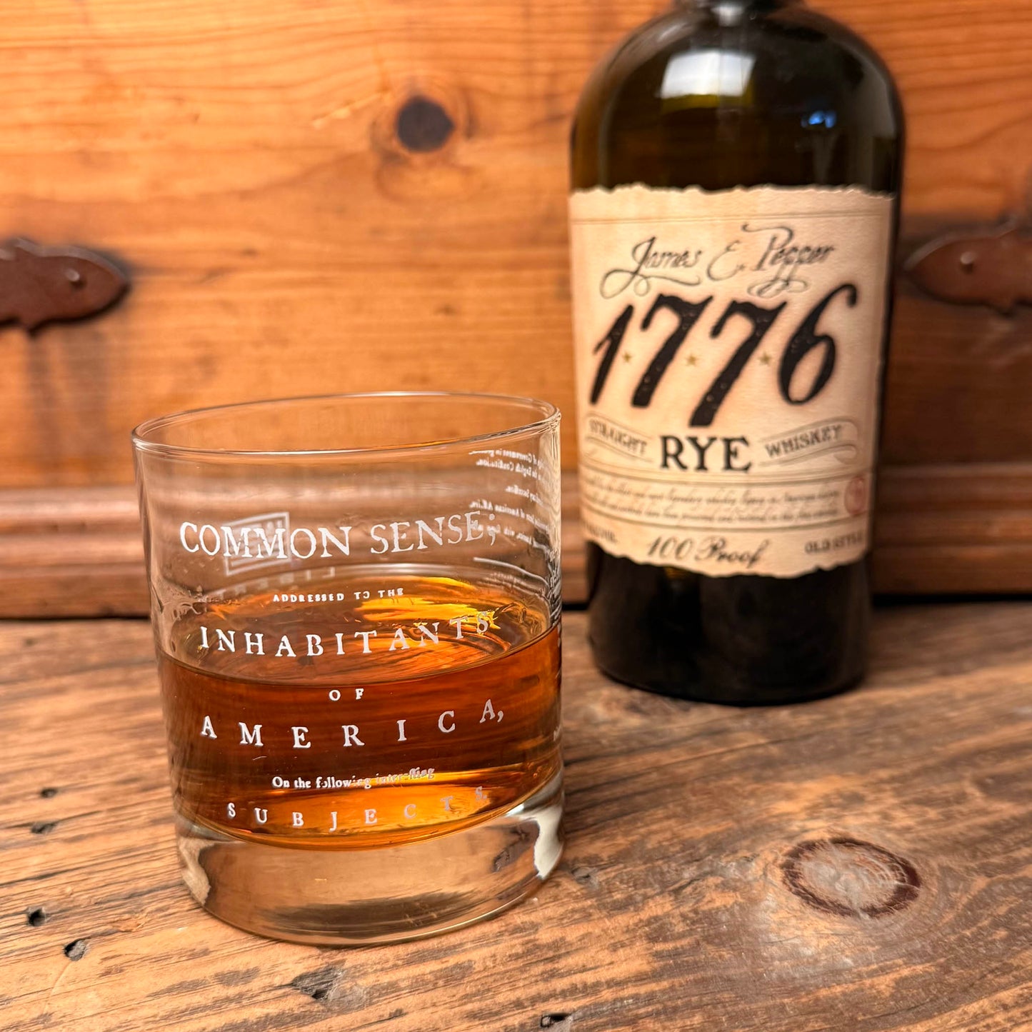 Common Sense by Thomas Paine Whiskey Glass